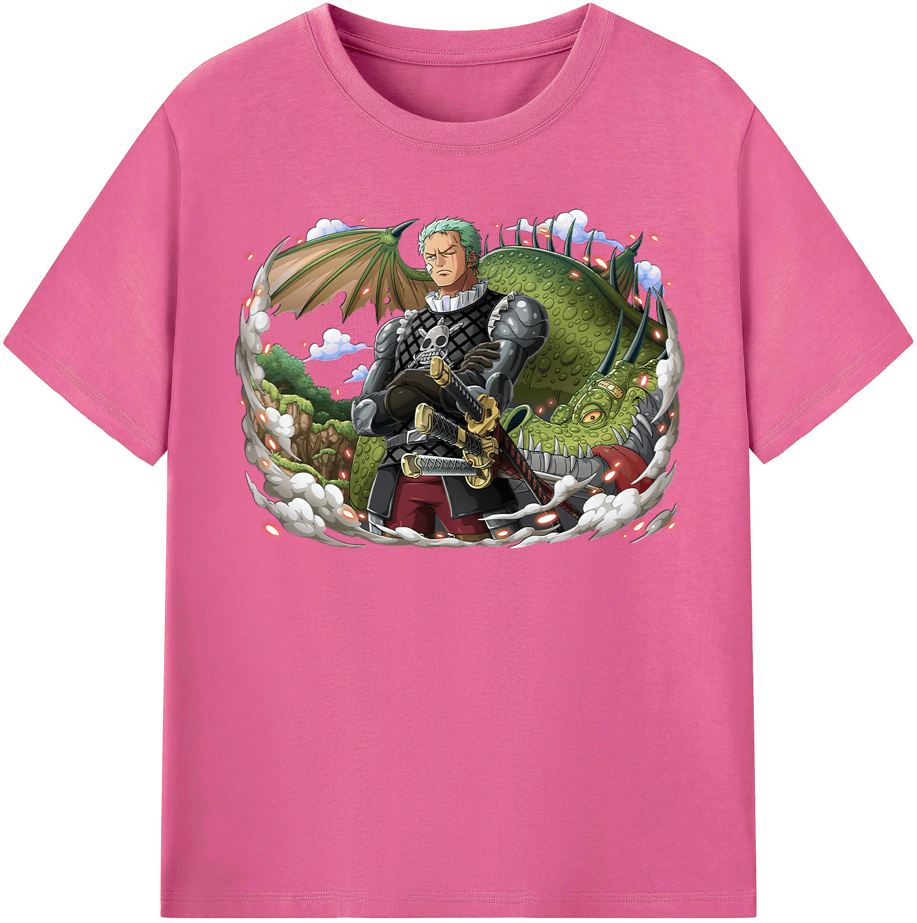 ワンピース ロロノア・ゾロ ONE PIECE Roronoa Zoro レディースカジュアルプリントTシャツ（綿100％）