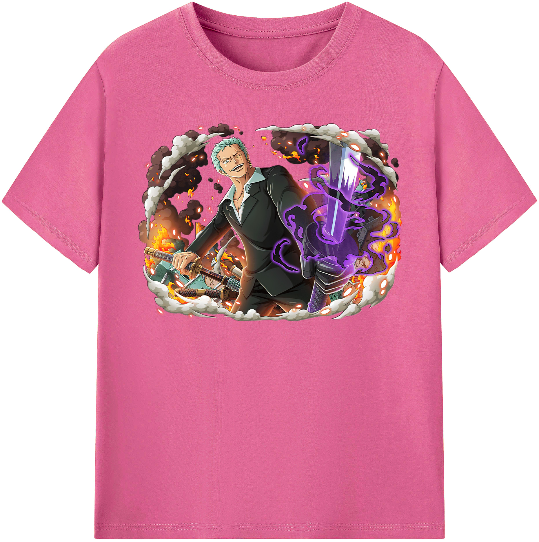 ワンピース ロロノア・ゾロ ONE PIECE Roronoa Zoro レディースカジュアルプリントTシャツ（綿100％）