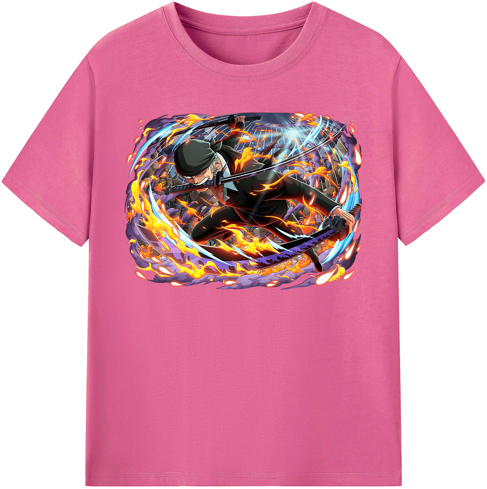 ワンピース ロロノア・ゾロ ONE PIECE Roronoa Zoro レディースカジュアルプリントTシャツ（綿100％）