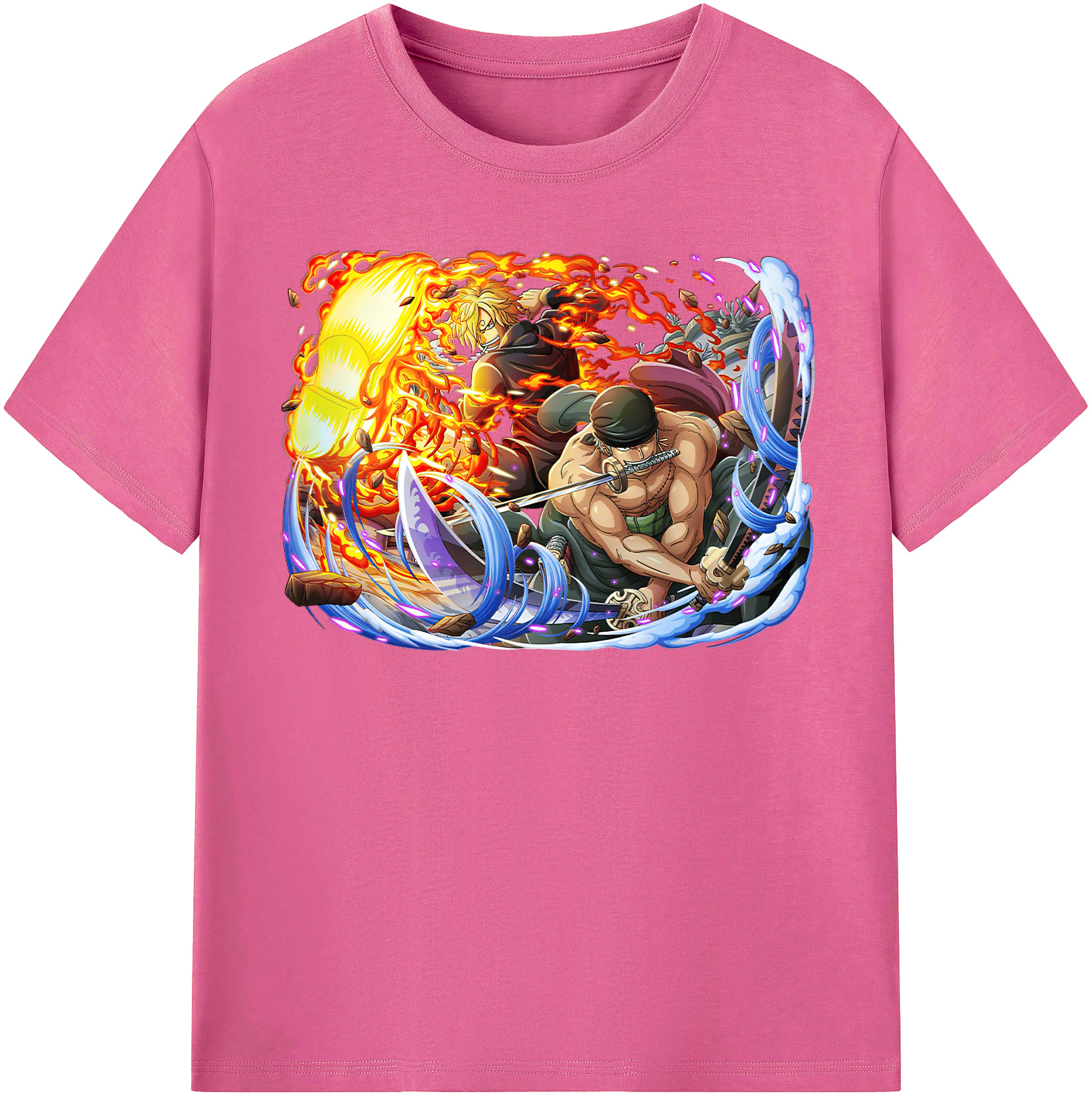 ワンピース ロロノア・ゾロ ONE PIECE Roronoa Zoro レディースカジュアルプリントTシャツ（綿100％）