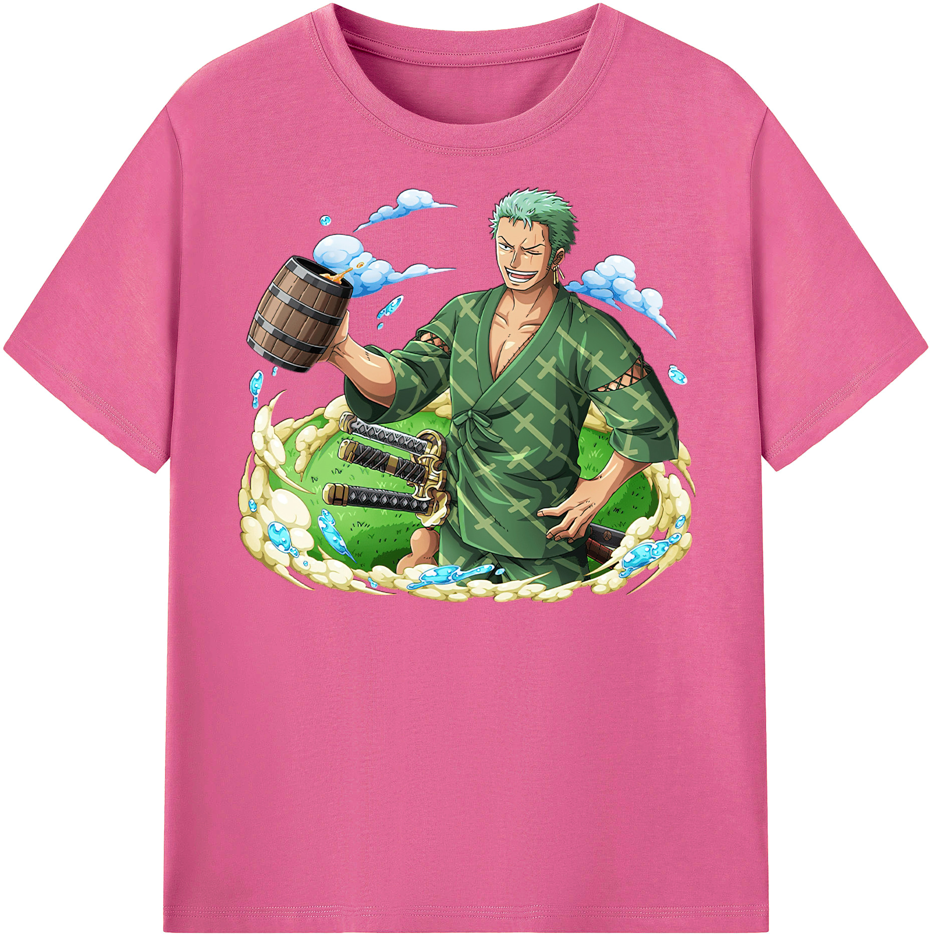 ワンピース ロロノア・ゾロ ONE PIECE Roronoa Zoro レディースカジュアルプリントTシャツ（綿100％）