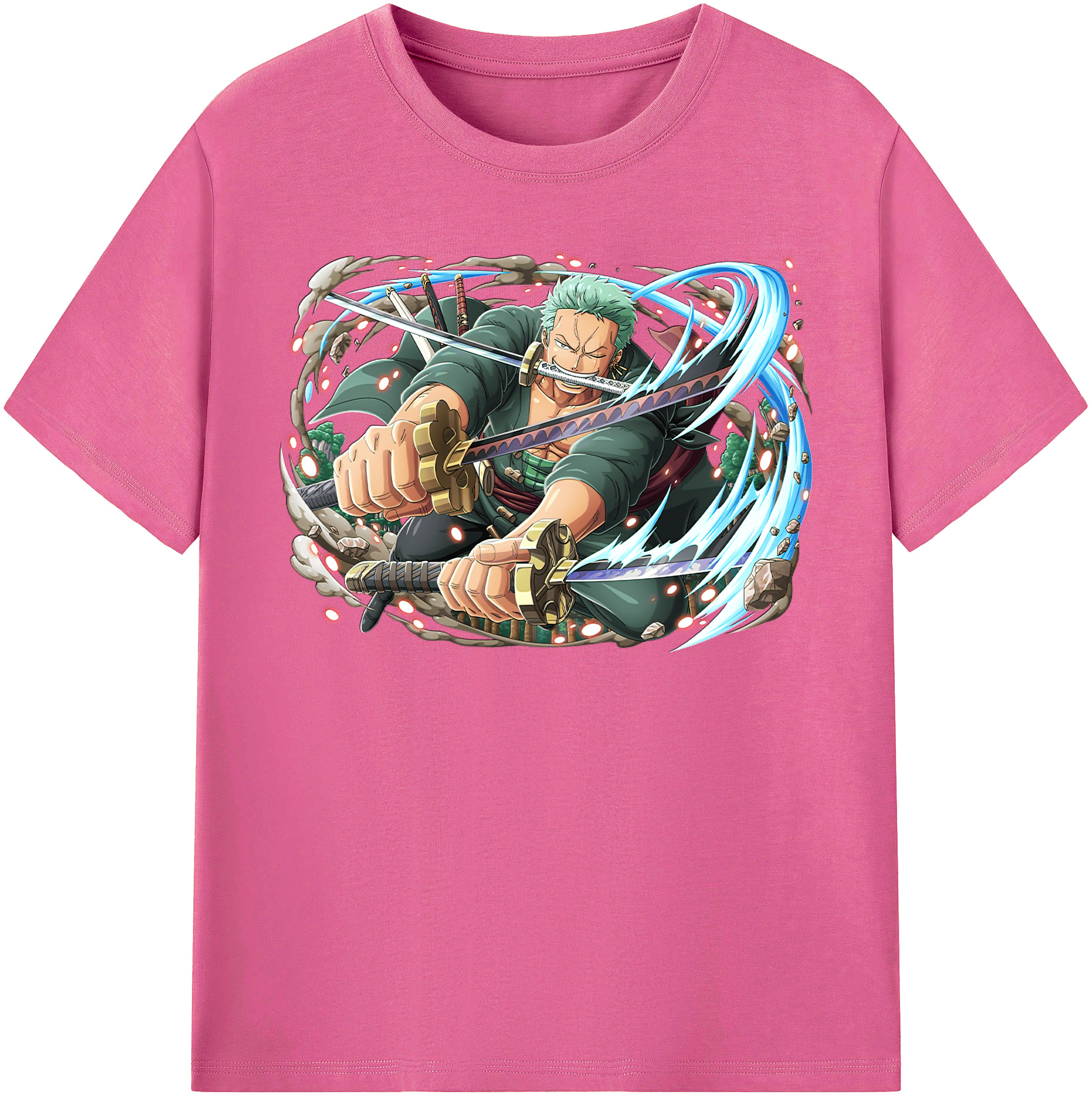 ワンピース ロロノア・ゾロ ONE PIECE Roronoa Zoro レディースカジュアルプリントTシャツ（綿100％）