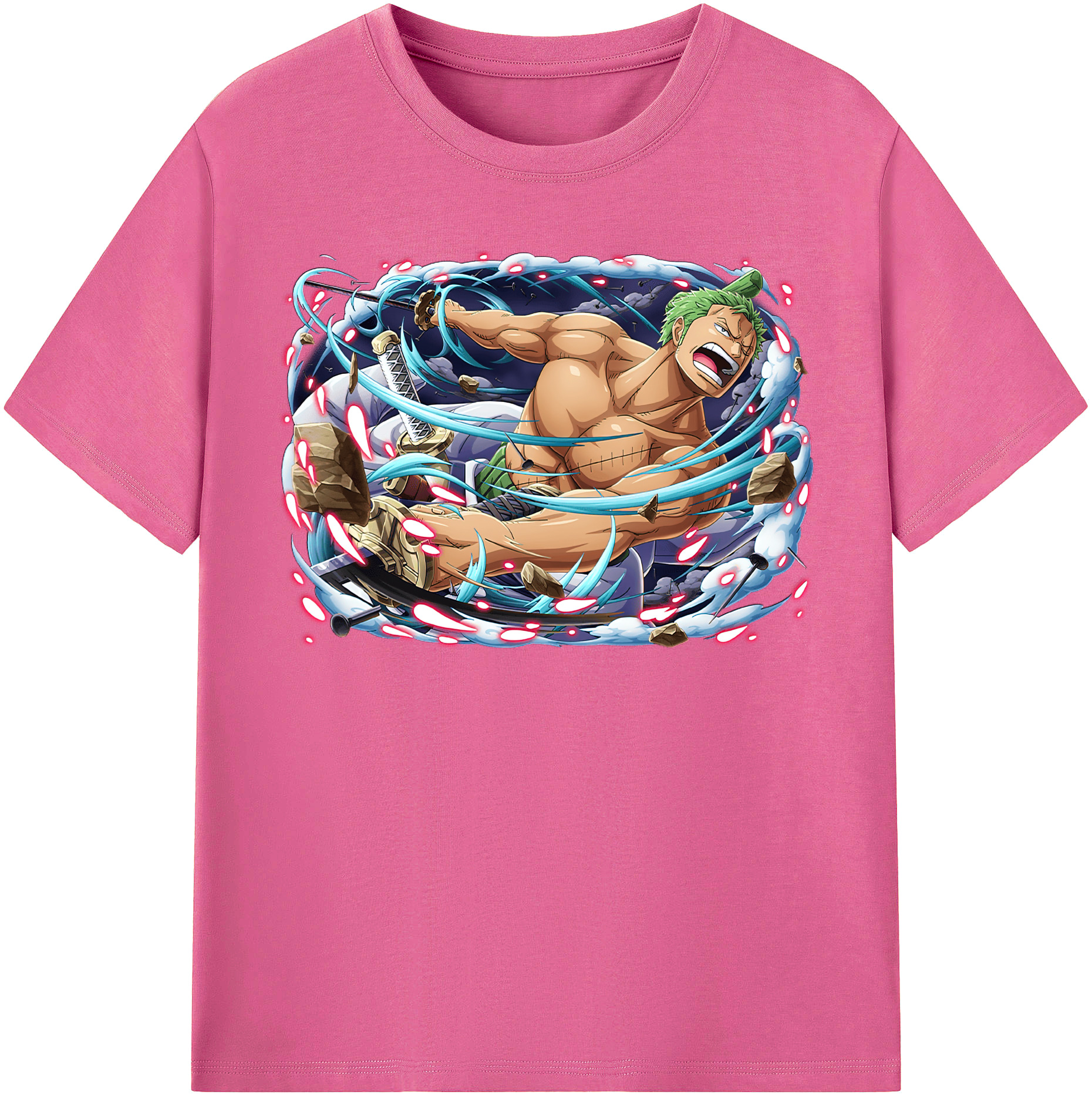 ワンピース ロロノア・ゾロ ONE PIECE Roronoa Zoro レディースカジュアルプリントTシャツ（綿100％）