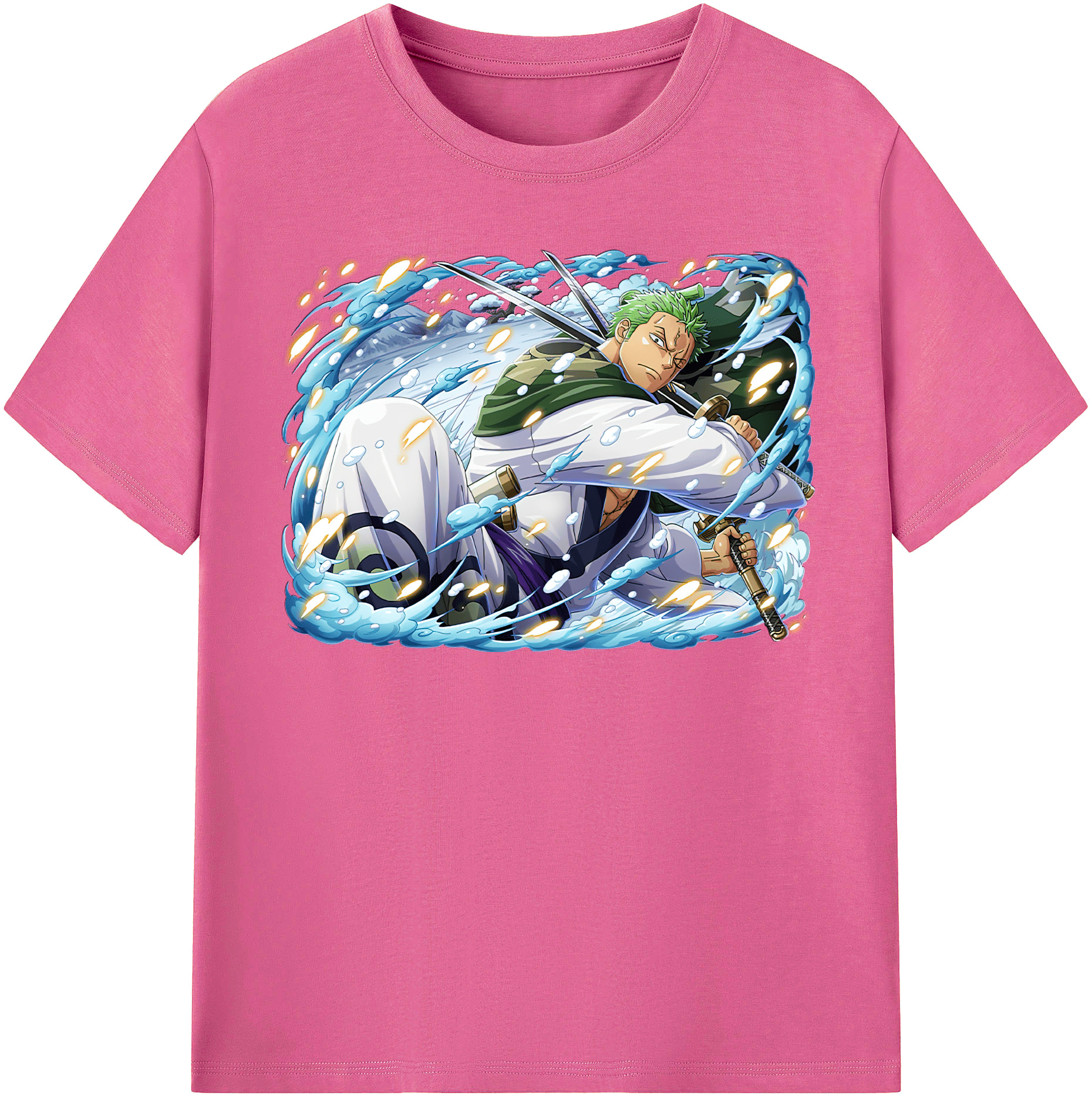 ワンピース ロロノア・ゾロ ONE PIECE Roronoa Zoro レディースカジュアルプリントTシャツ（綿100％）