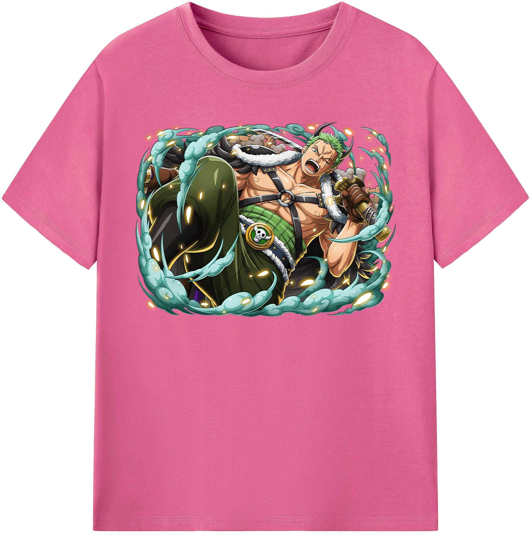 ワンピース ロロノア・ゾロ ONE PIECE Roronoa Zoro レディースカジュアルプリントTシャツ（綿100％）