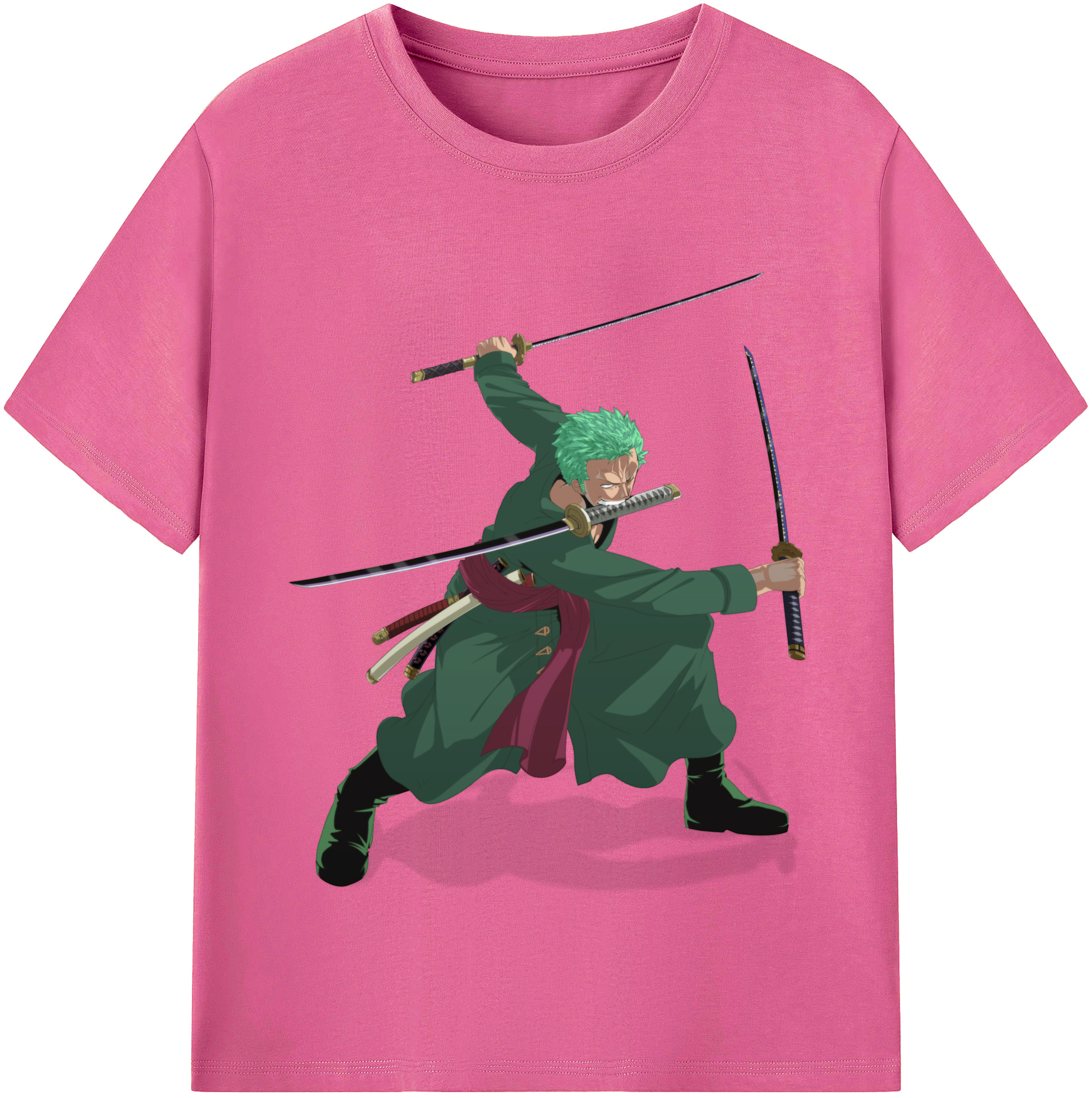 ワンピース ロロノア・ゾロ ONE PIECE Roronoa Zoro レディースカジュアルプリントTシャツ（綿100％）