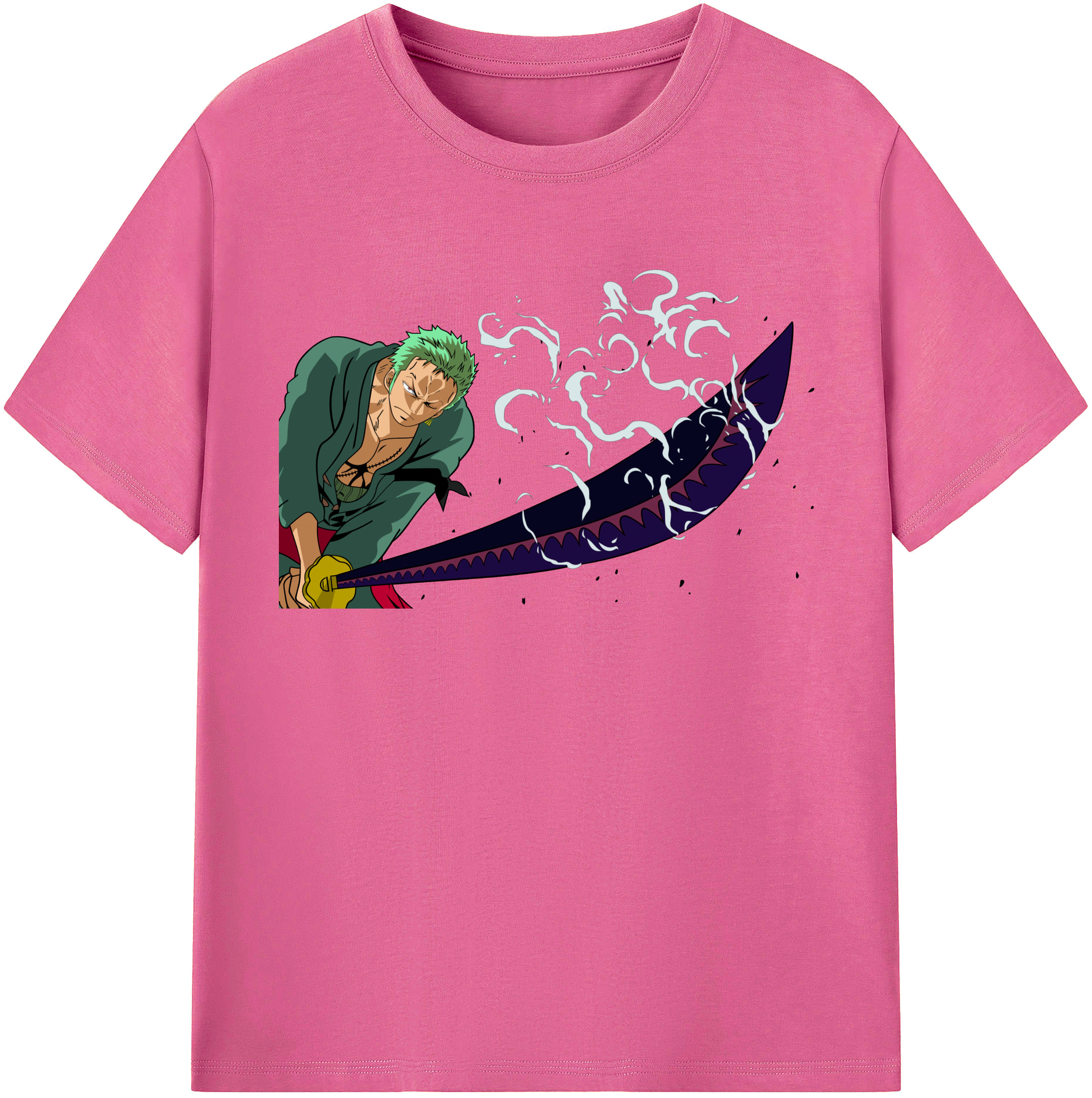 ワンピース ロロノア・ゾロ ONE PIECE Roronoa Zoro レディースカジュアルプリントTシャツ（綿100％）