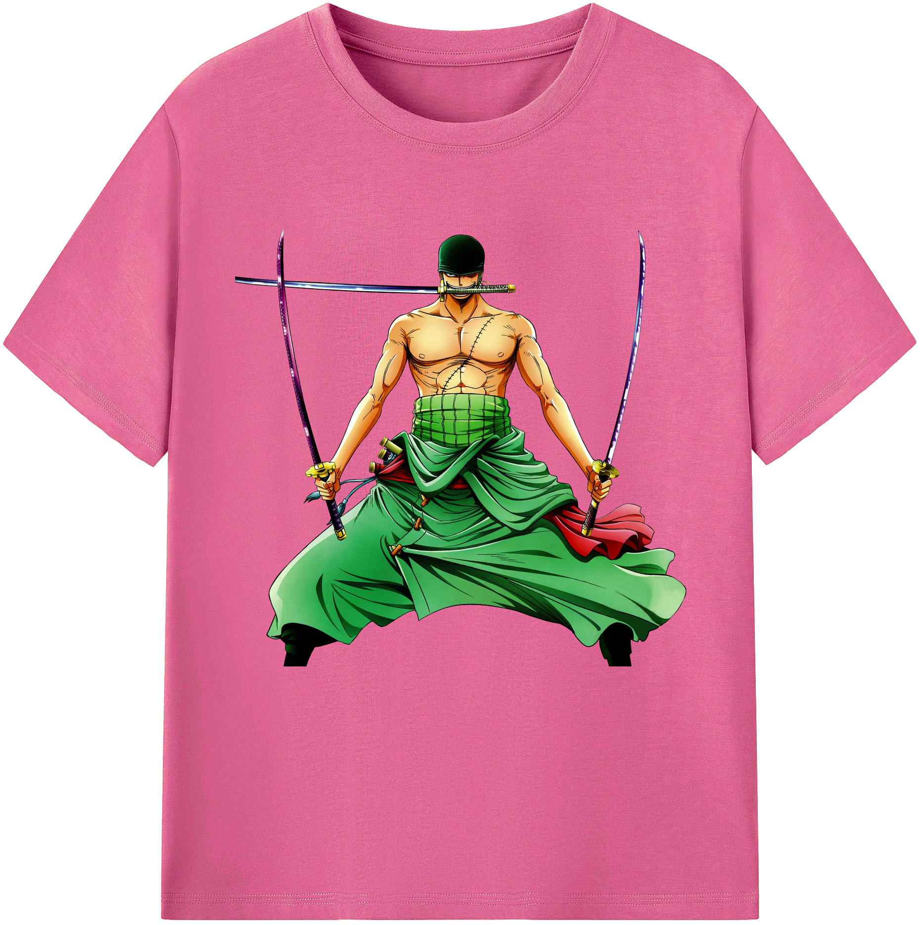 ワンピース ロロノア・ゾロ ONE PIECE Roronoa Zoro レディースカジュアルプリントTシャツ（綿100％）