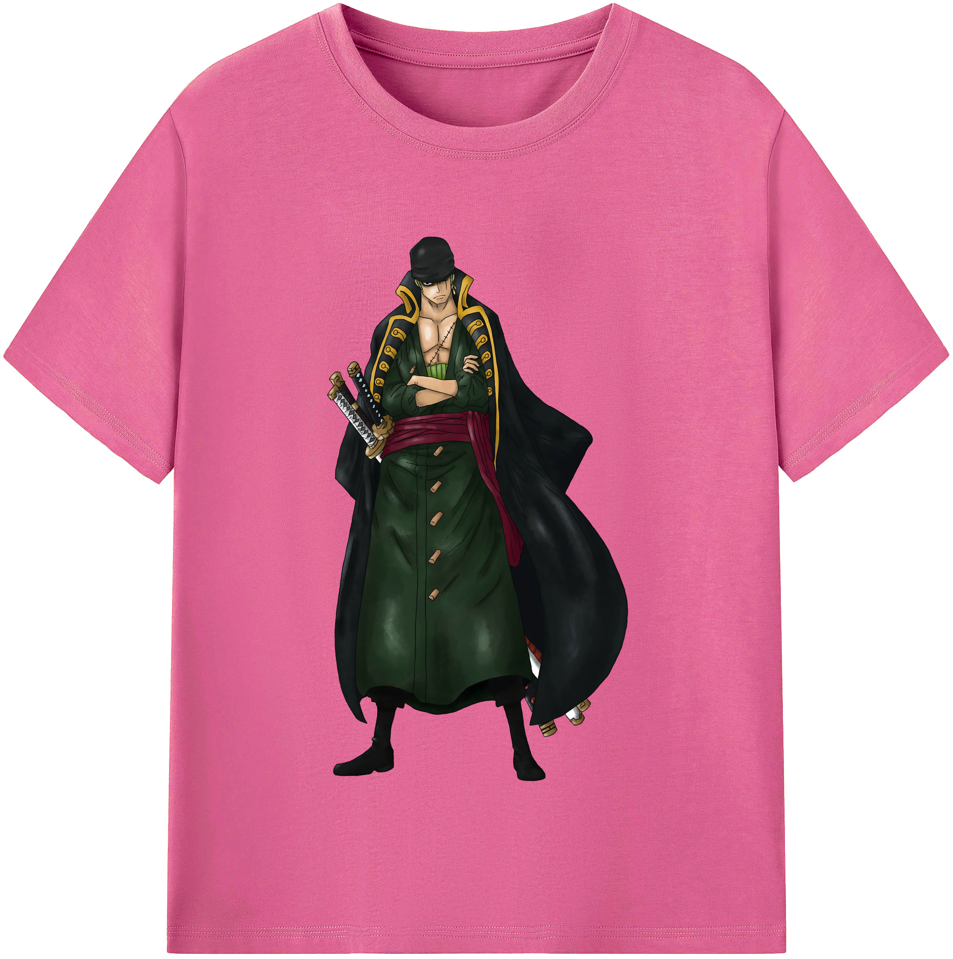 ワンピース ロロノア・ゾロ ONE PIECE Roronoa Zoro レディースカジュアルプリントTシャツ（綿100％）