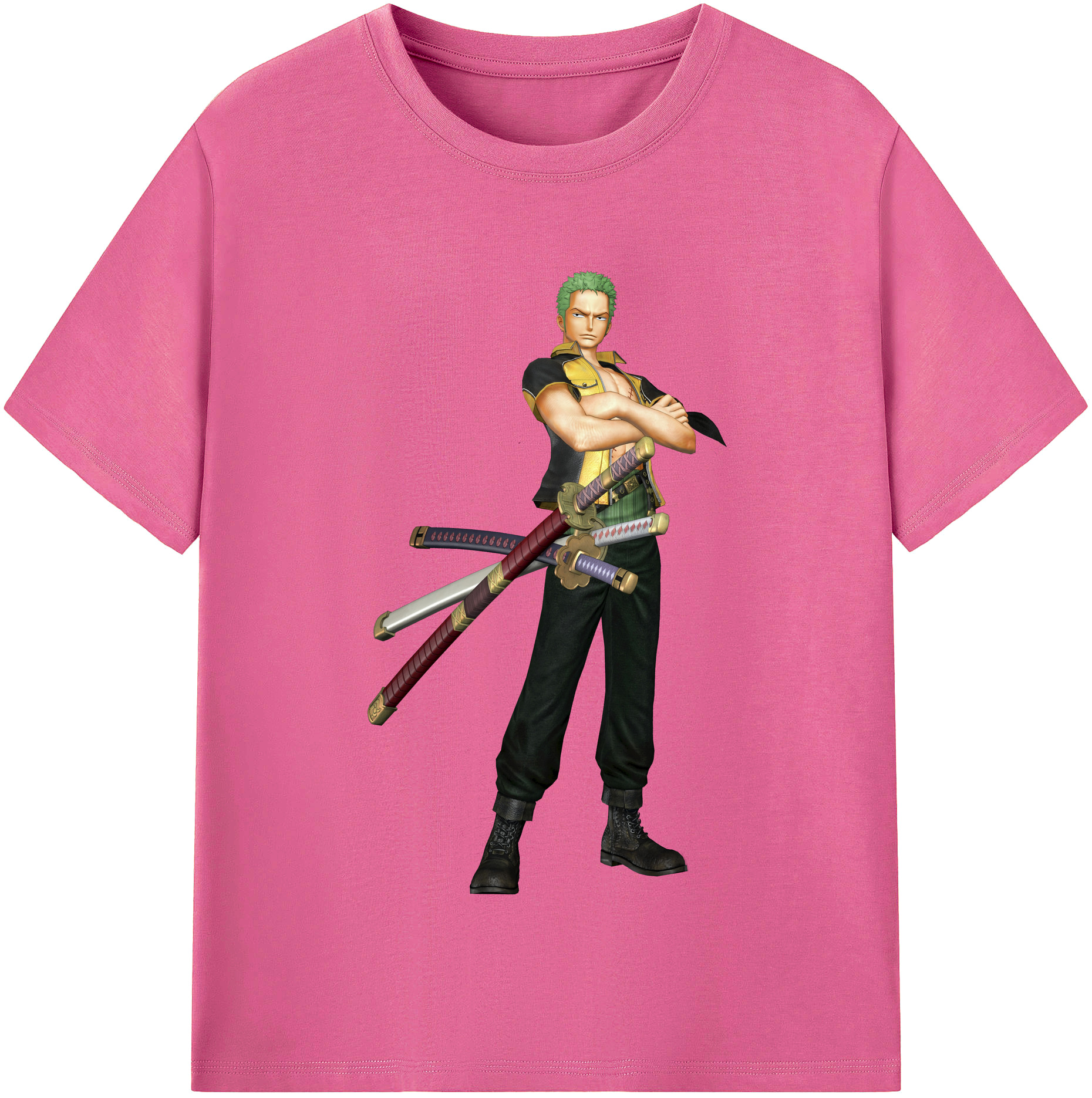 ワンピース ロロノア・ゾロ ONE PIECE Roronoa Zoro レディースカジュアルプリントTシャツ（綿100％）