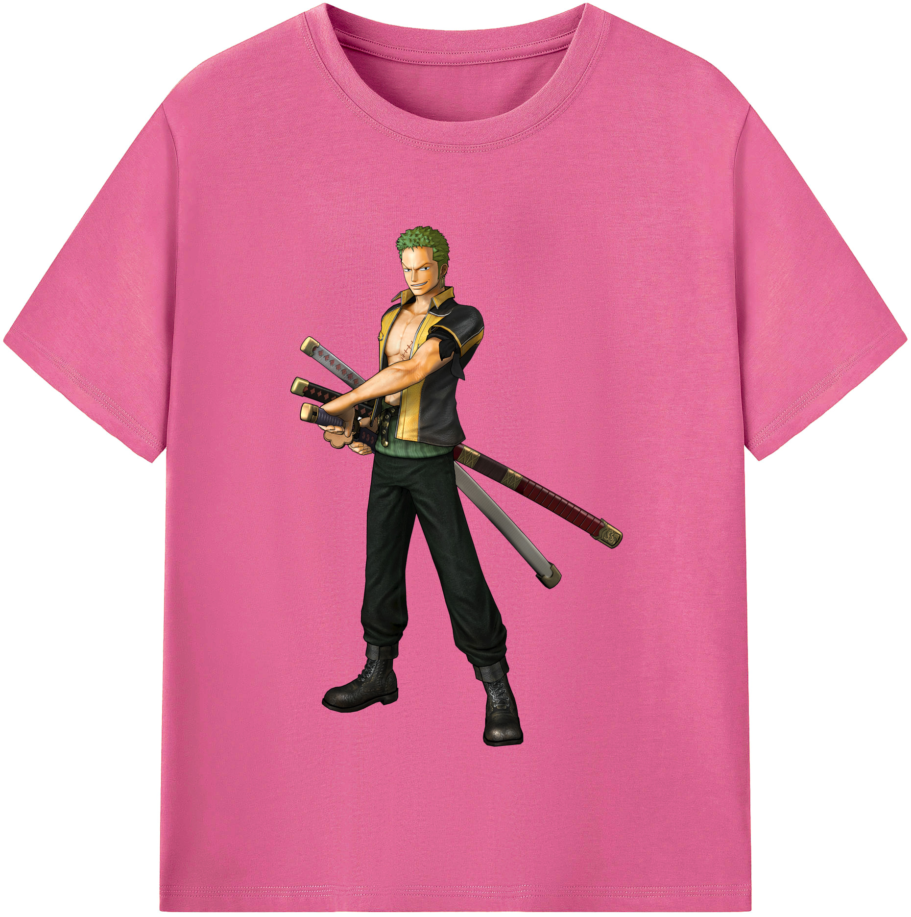 ワンピース ロロノア・ゾロ ONE PIECE Roronoa Zoro レディースカジュアルプリントTシャツ（綿100％）