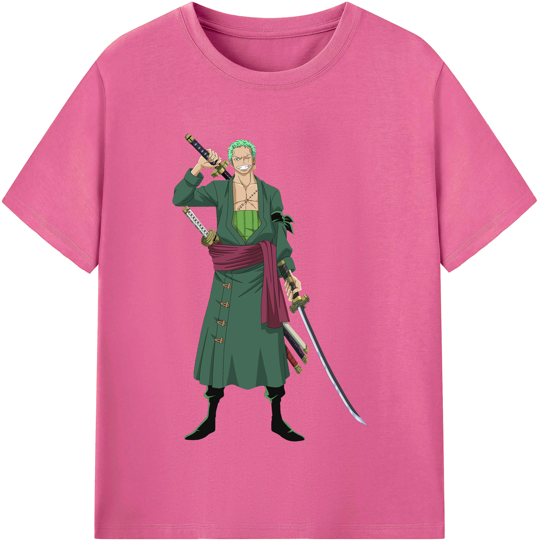ワンピース ロロノア・ゾロ ONE PIECE Roronoa Zoro レディースカジュアルプリントTシャツ（綿100％）