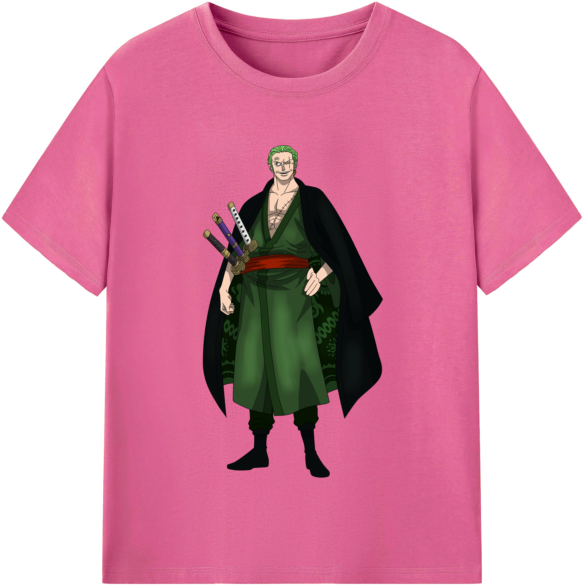 ワンピース ロロノア・ゾロ ONE PIECE Roronoa Zoro レディースカジュアルプリントTシャツ（綿100％）