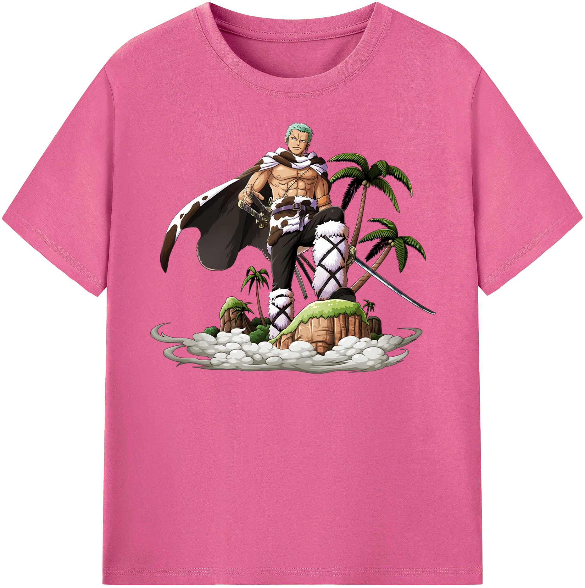 ワンピース ロロノア・ゾロ ONE PIECE Roronoa Zoro レディースカジュアルプリントTシャツ（綿100％）