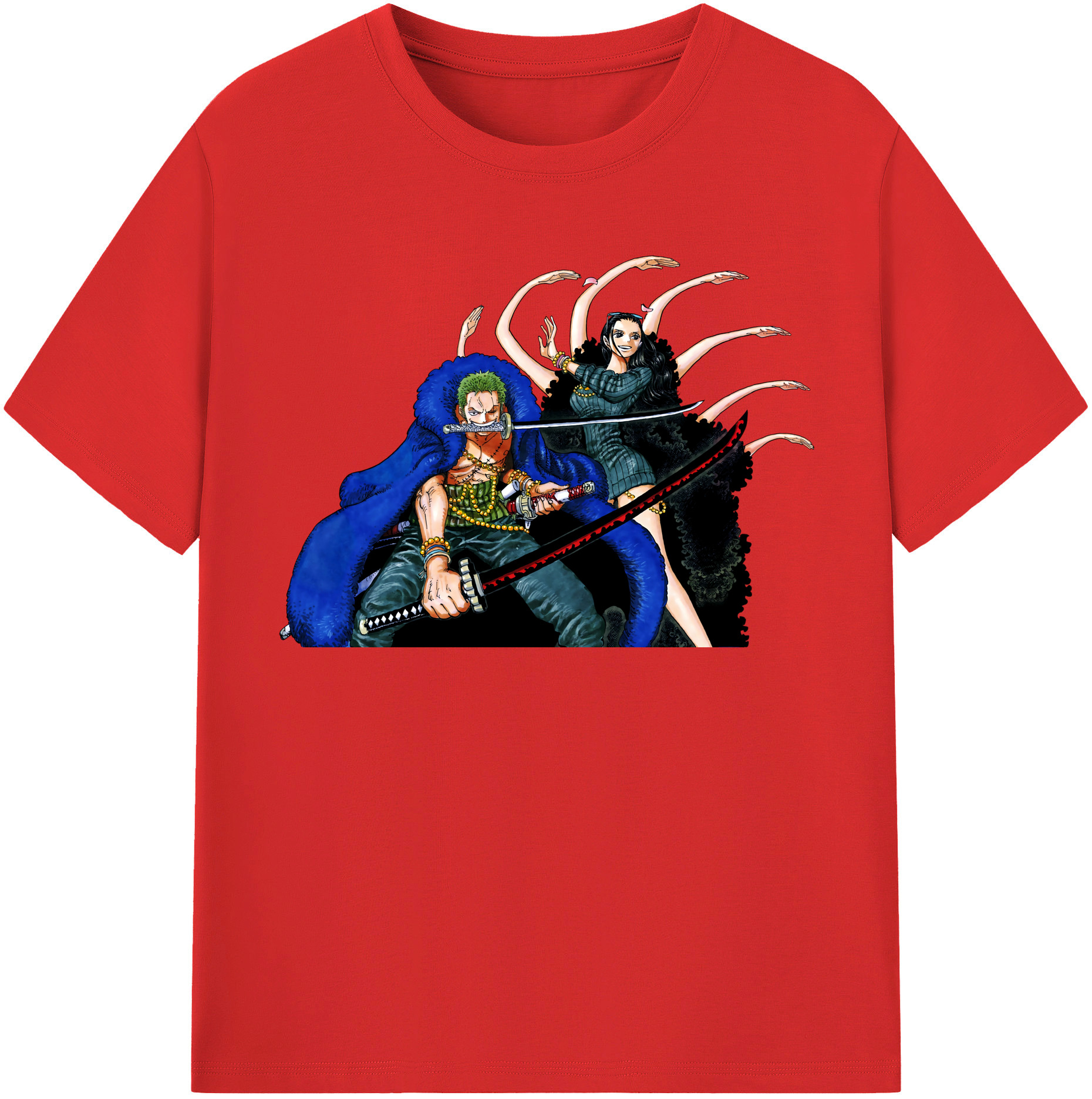 ワンピース ロロノア・ゾロ ONE PIECE Roronoa Zoro レディースカジュアルプリントTシャツ（綿100％）