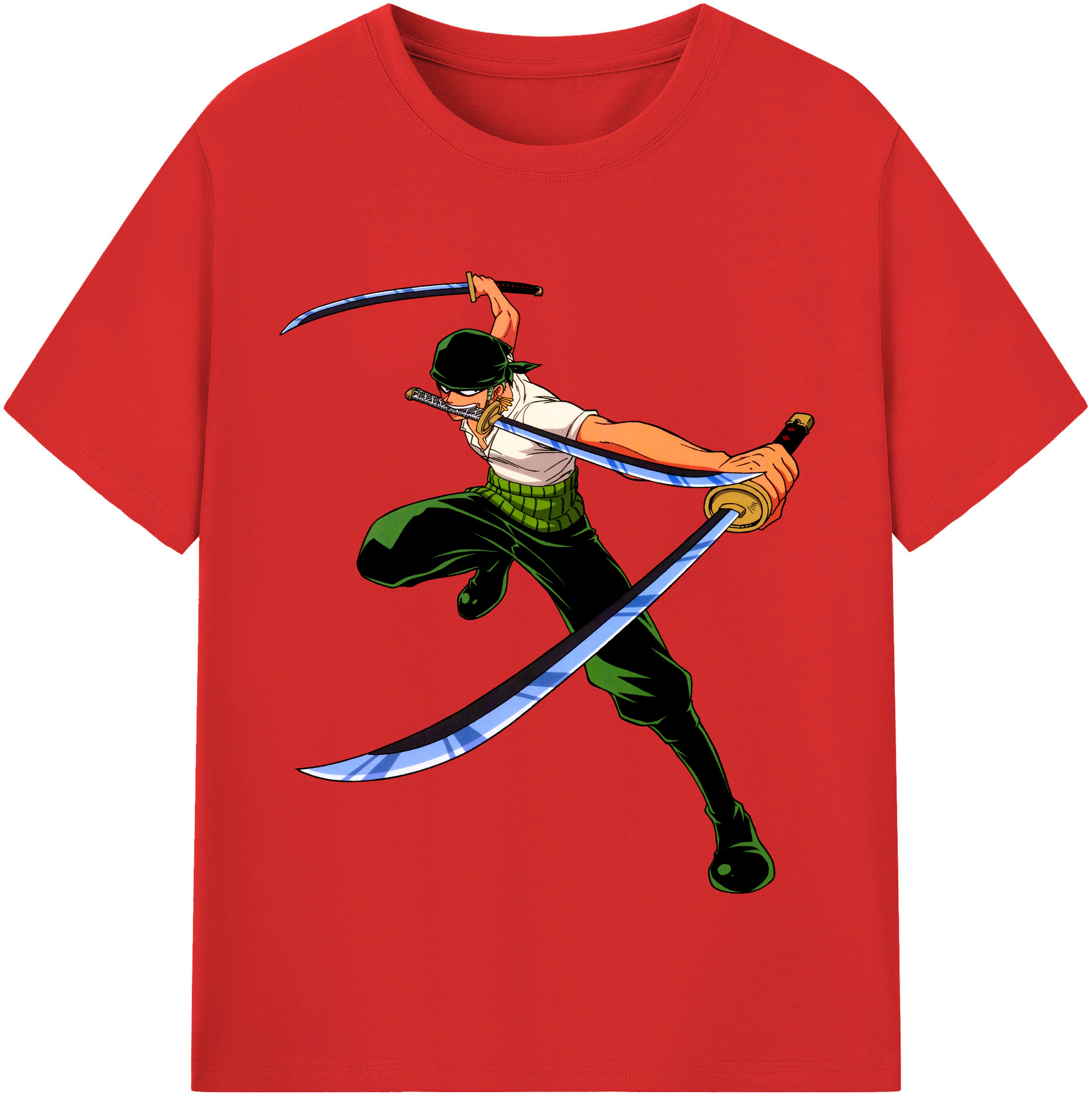 ワンピース ロロノア・ゾロ ONE PIECE Roronoa Zoro レディースカジュアルプリントTシャツ（綿100％）