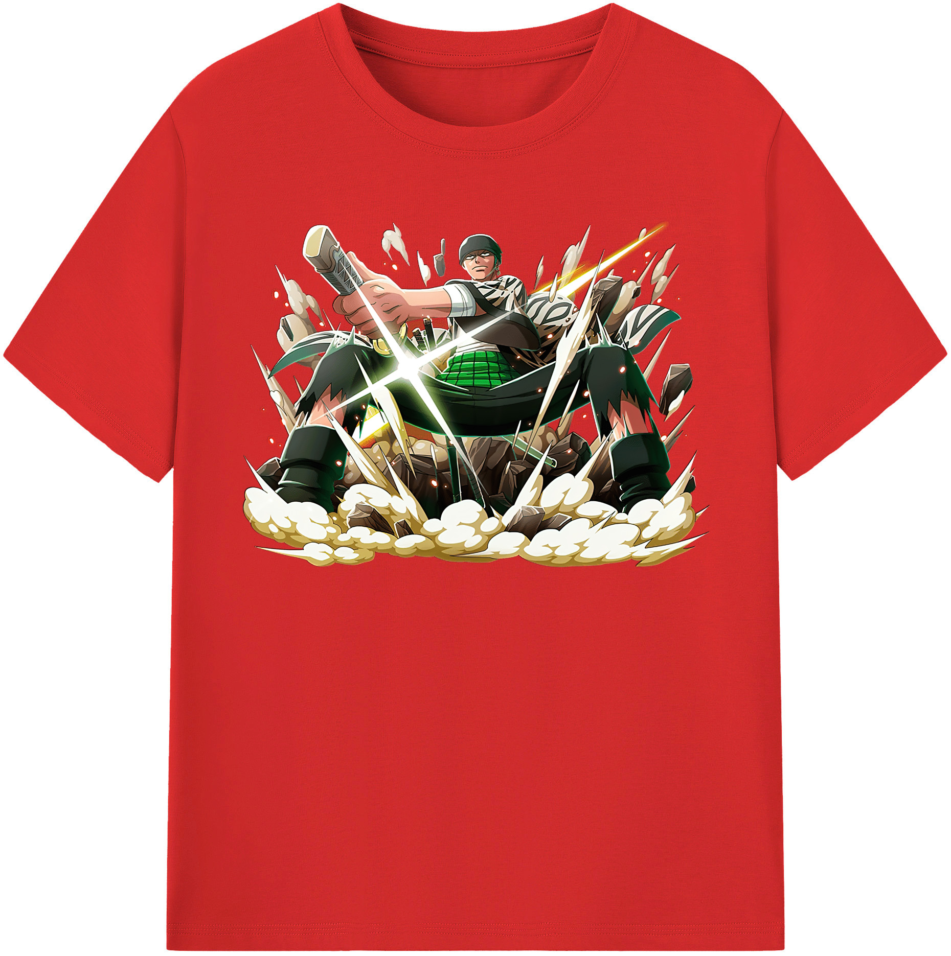 ワンピース ロロノア・ゾロ ONE PIECE Roronoa Zoro レディースカジュアルプリントTシャツ（綿100％）
