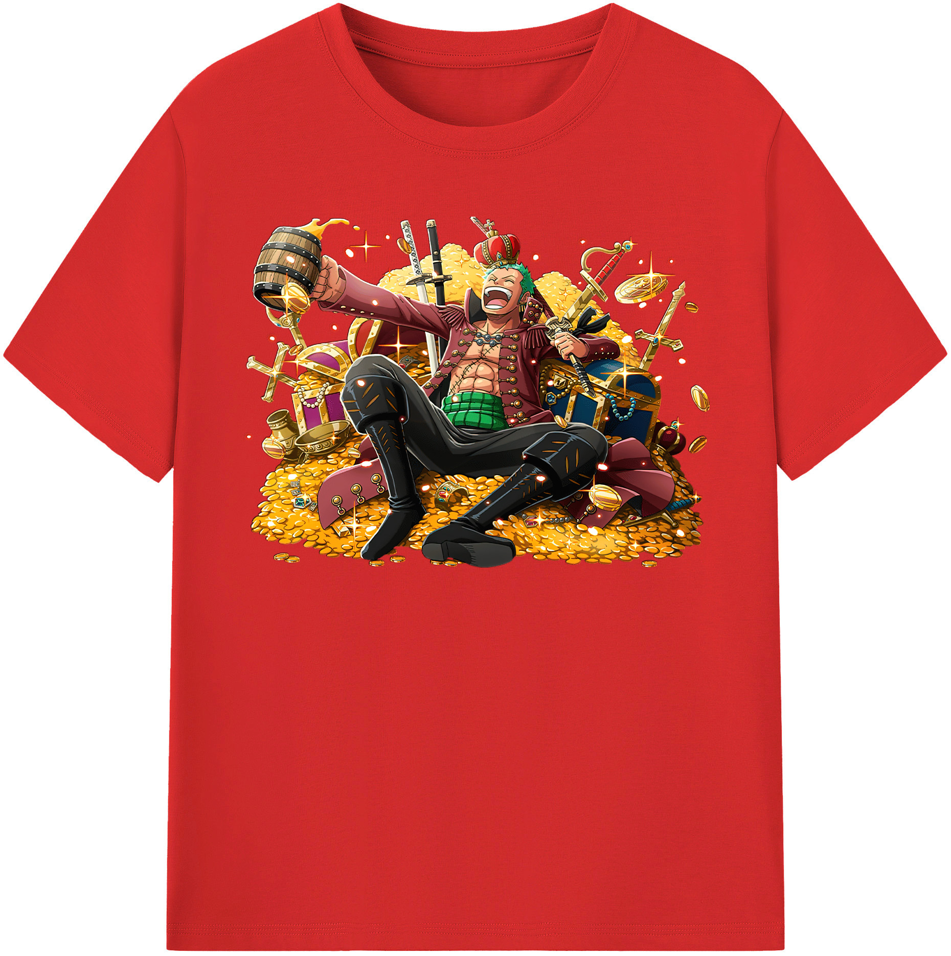 ワンピース ロロノア・ゾロ ONE PIECE Roronoa Zoro レディースカジュアルプリントTシャツ（綿100％）