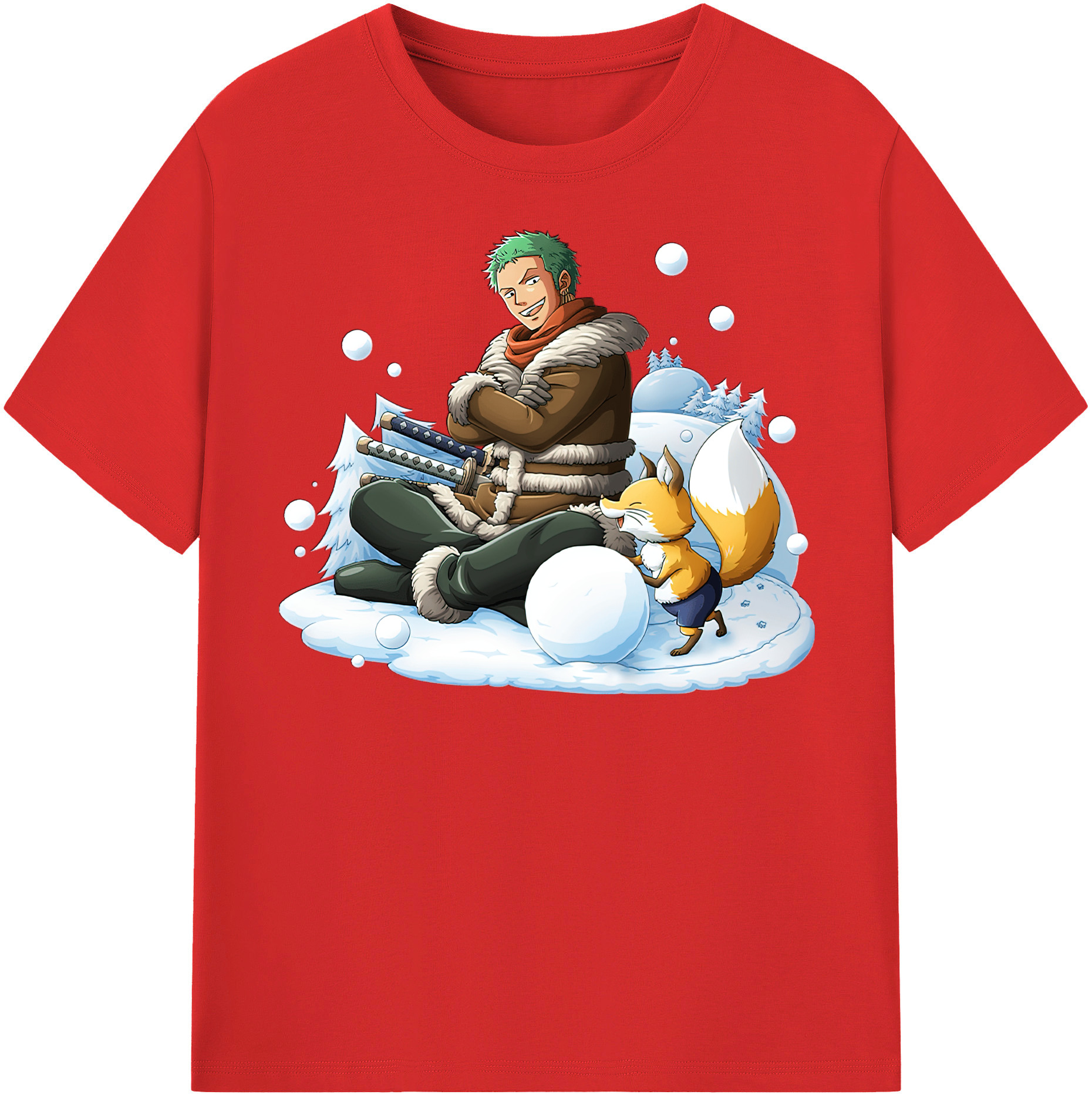 ワンピース ロロノア・ゾロ ONE PIECE Roronoa Zoro レディースカジュアルプリントTシャツ（綿100％）