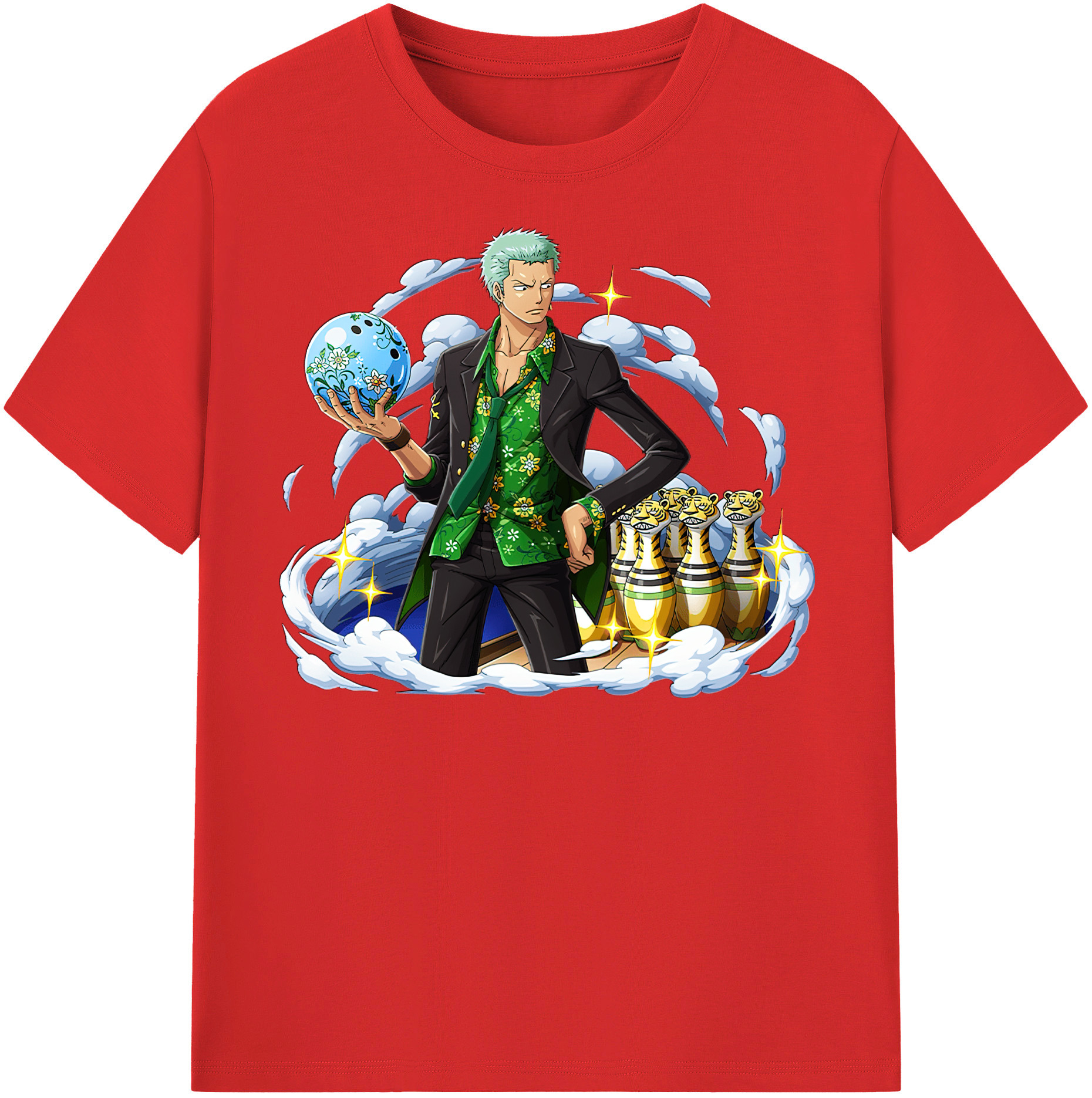 ワンピース ロロノア・ゾロ ONE PIECE Roronoa Zoro レディースカジュアルプリントTシャツ（綿100％）
