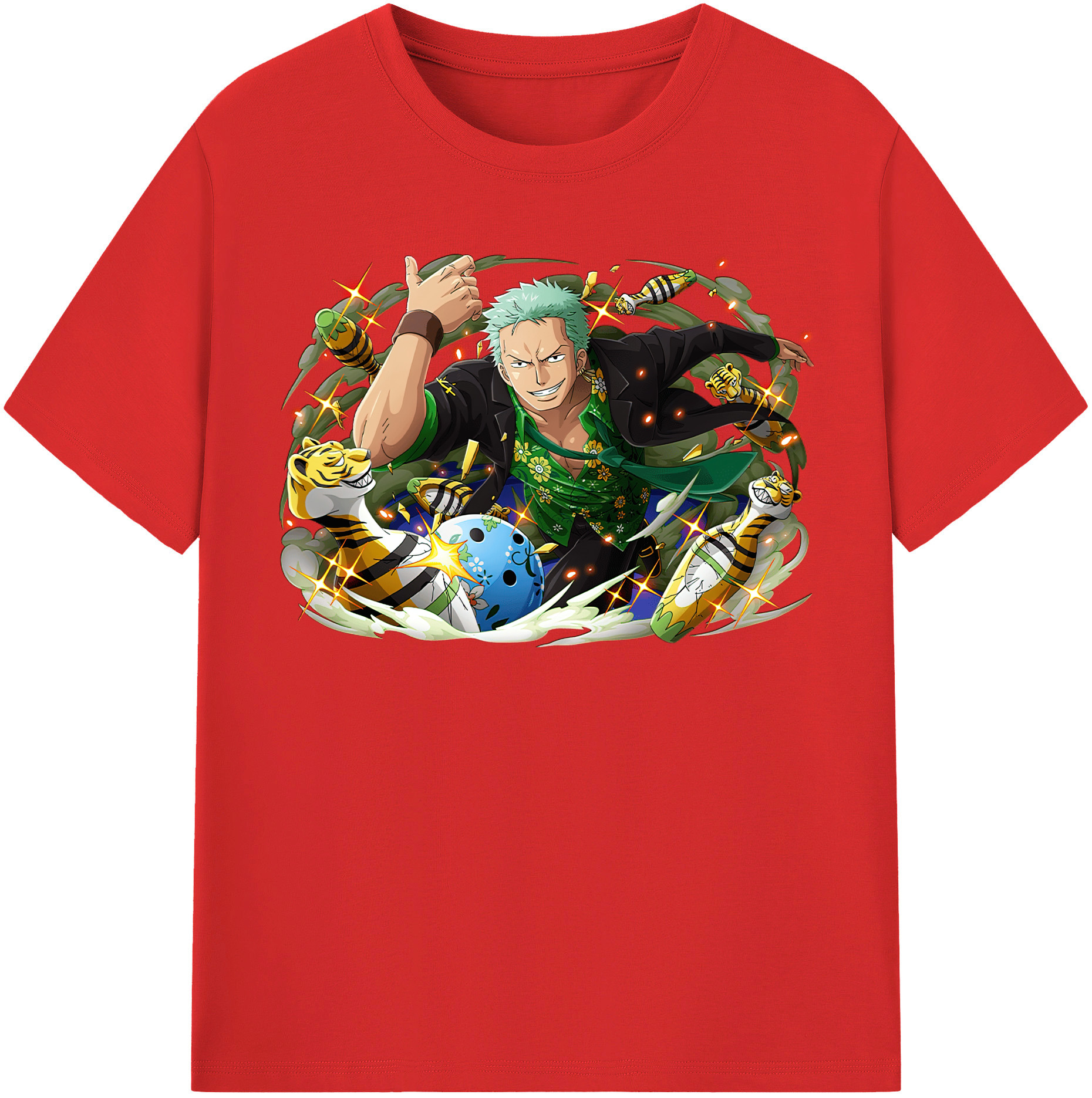 ワンピース ロロノア・ゾロ ONE PIECE Roronoa Zoro レディースカジュアルプリントTシャツ（綿100％）