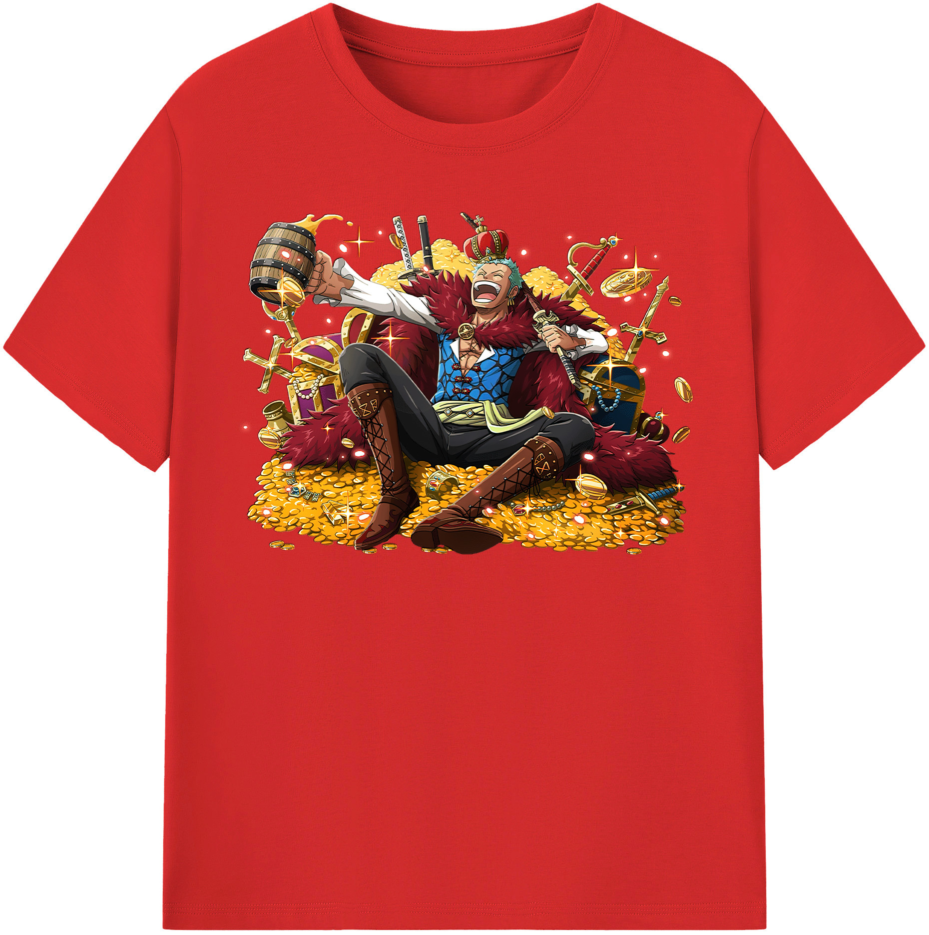 ワンピース ロロノア・ゾロ ONE PIECE Roronoa Zoro レディースカジュアルプリントTシャツ（綿100％）