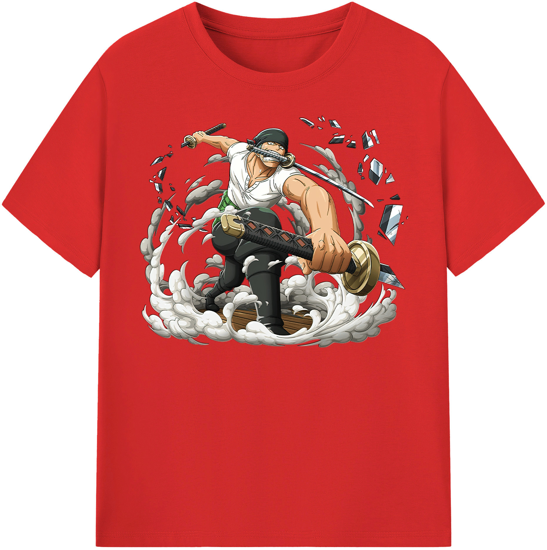 ワンピース ロロノア・ゾロ ONE PIECE Roronoa Zoro レディースカジュアルプリントTシャツ（綿100％）