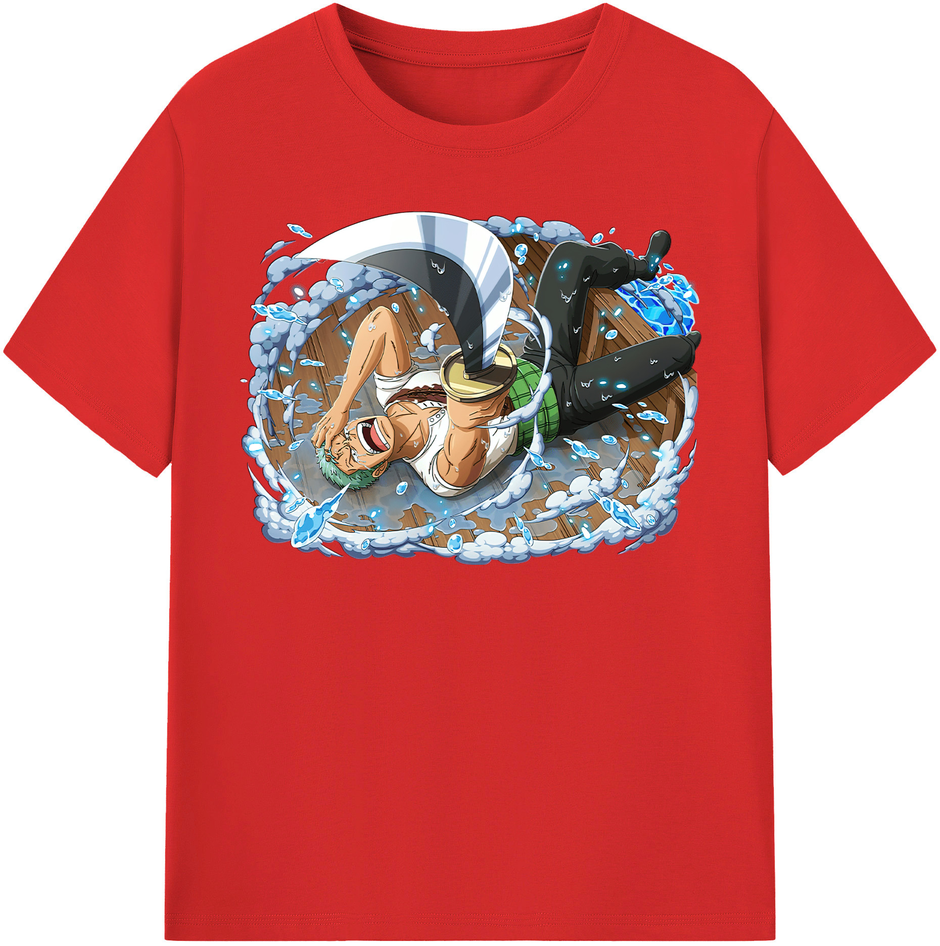 ワンピース ロロノア・ゾロ ONE PIECE Roronoa Zoro レディースカジュアルプリントTシャツ（綿100％）