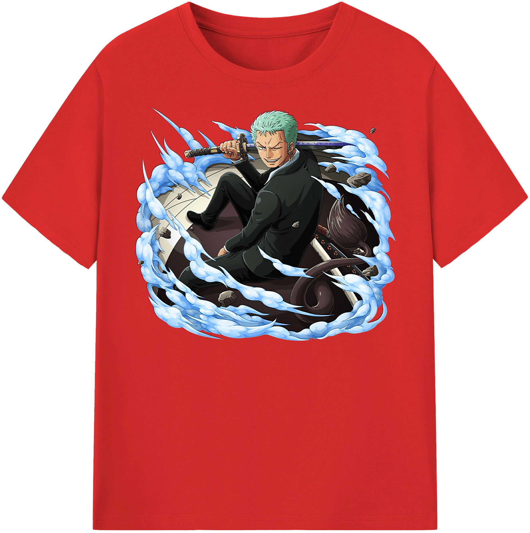 ワンピース ロロノア・ゾロ ONE PIECE Roronoa Zoro レディースカジュアルプリントTシャツ（綿100％）