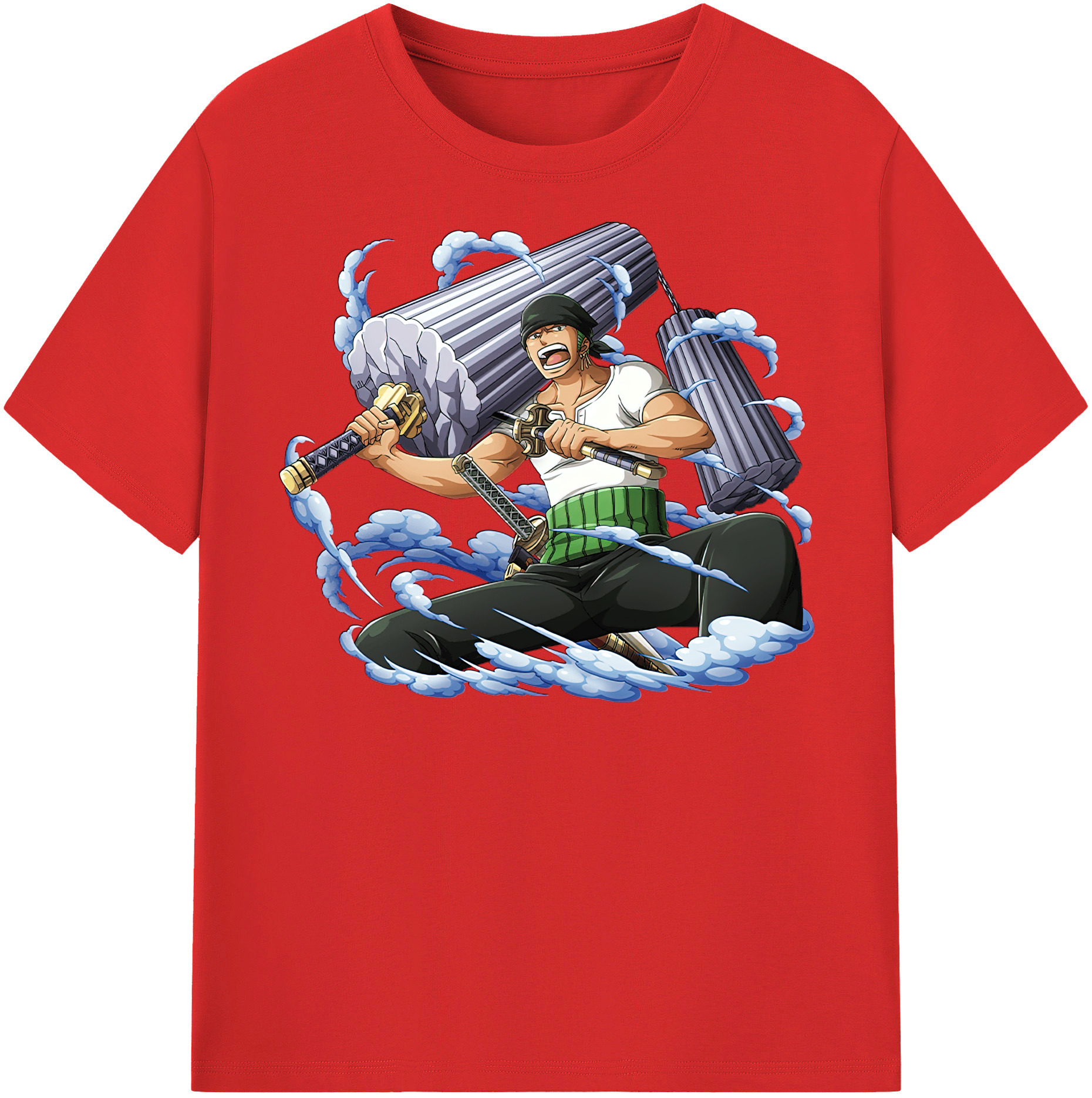 ワンピース ロロノア・ゾロ ONE PIECE Roronoa Zoro レディースカジュアルプリントTシャツ（綿100％）