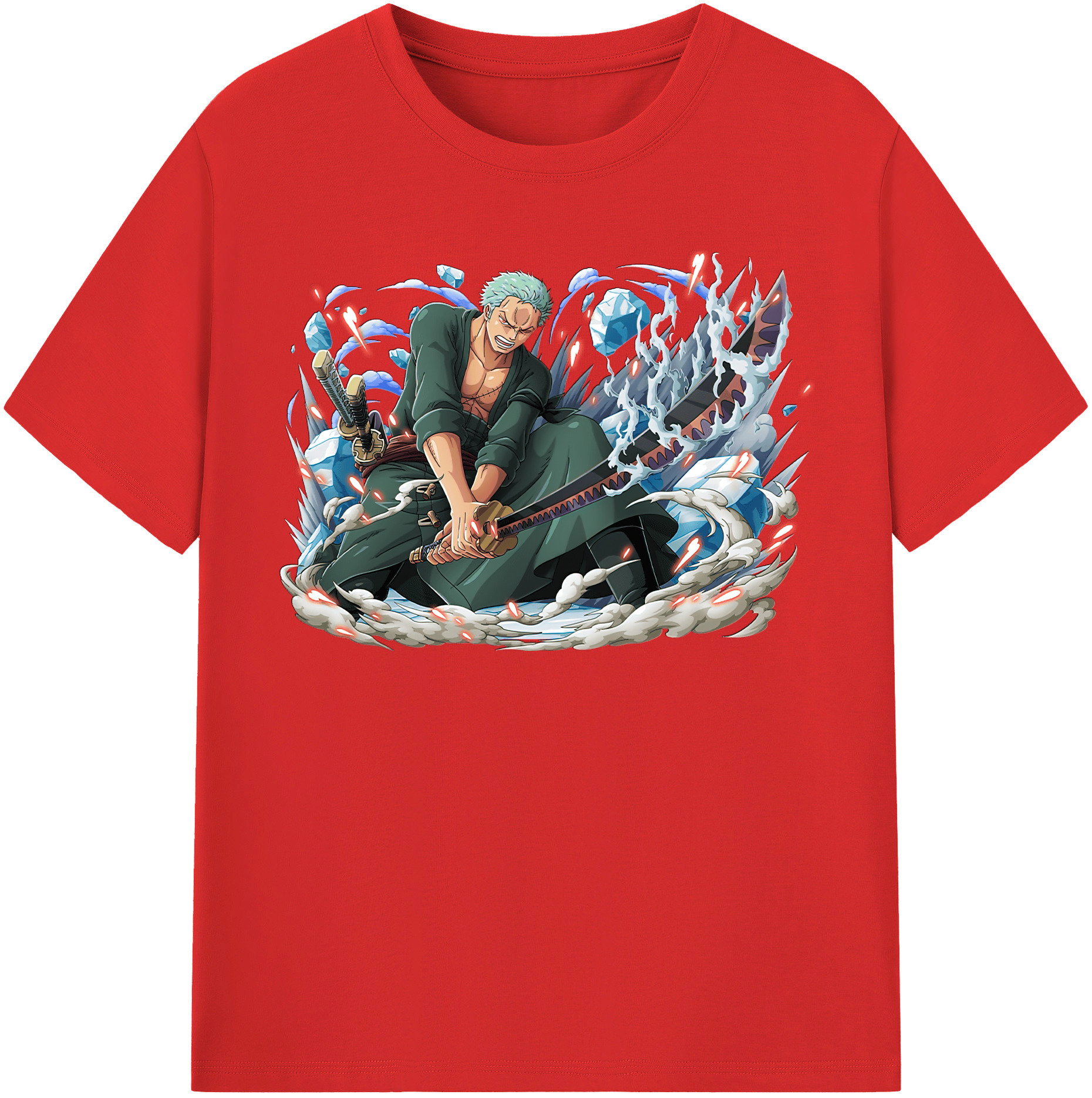 ワンピース ロロノア・ゾロ ONE PIECE Roronoa Zoro レディースカジュアルプリントTシャツ（綿100％）