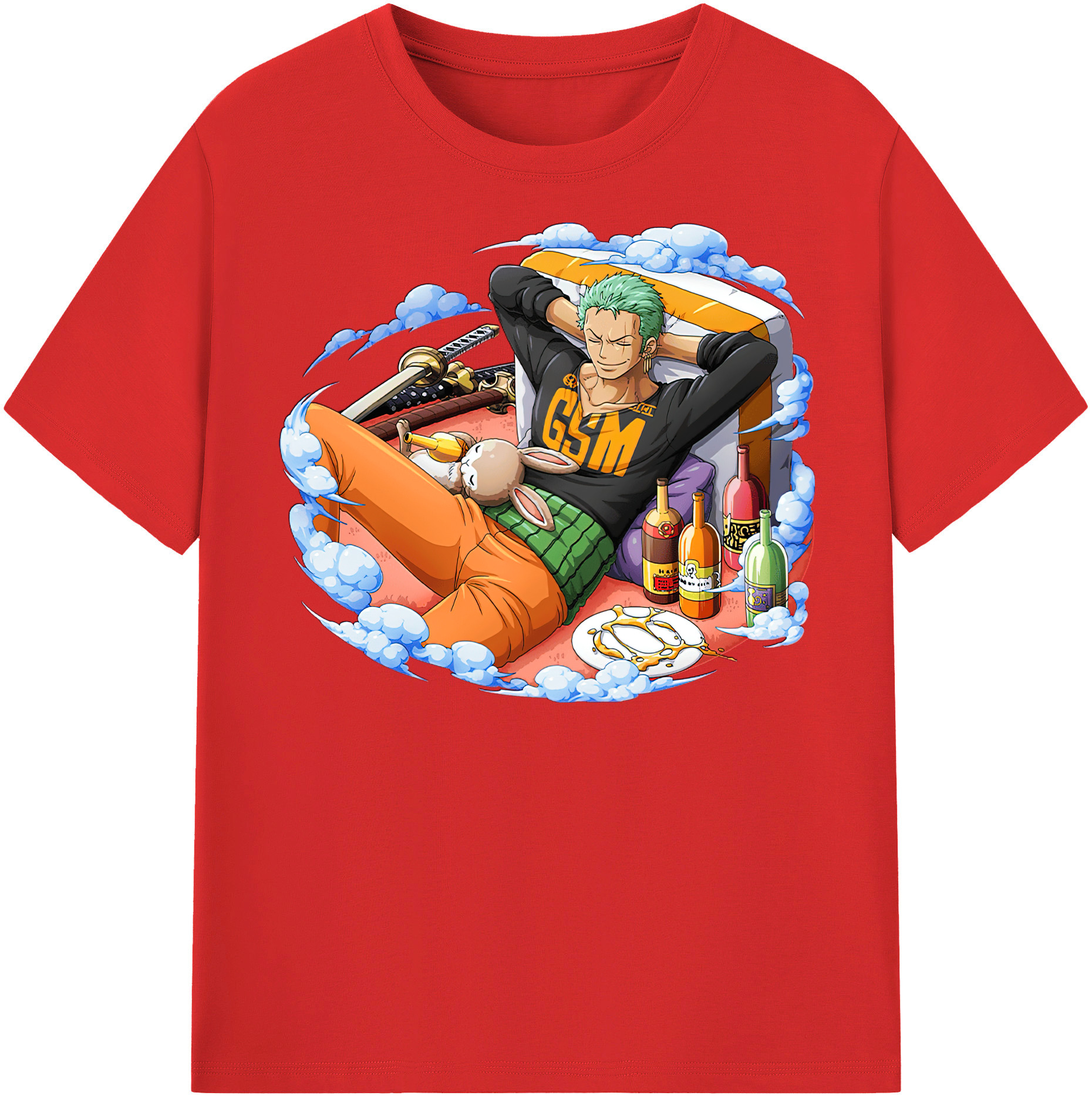 ワンピース ロロノア・ゾロ ONE PIECE Roronoa Zoro レディースカジュアルプリントTシャツ（綿100％）