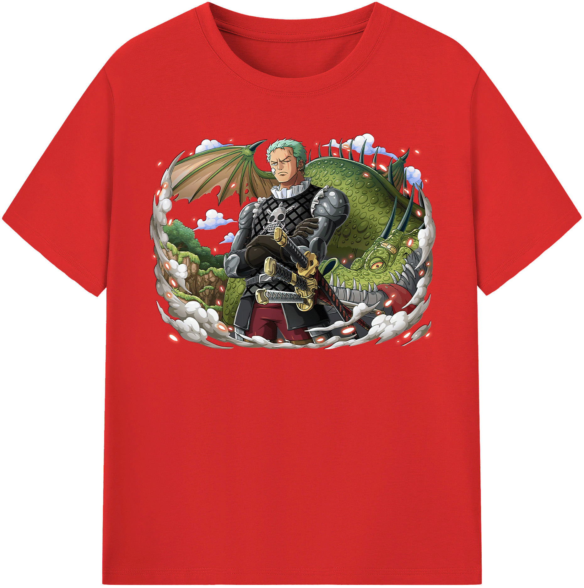 ワンピース ロロノア・ゾロ ONE PIECE Roronoa Zoro レディースカジュアルプリントTシャツ（綿100％）