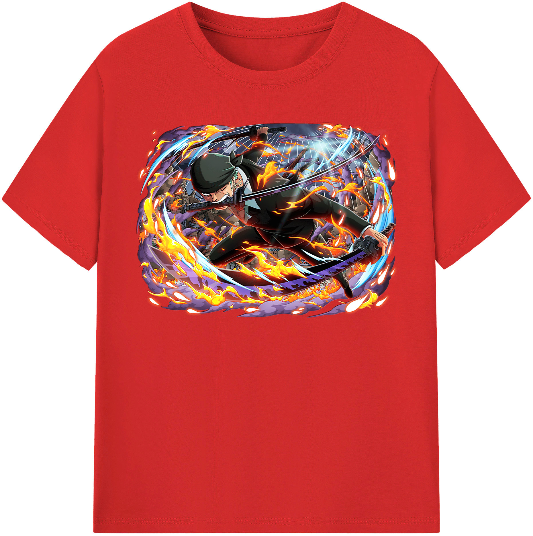 ワンピース ロロノア・ゾロ ONE PIECE Roronoa Zoro レディースカジュアルプリントTシャツ（綿100％）