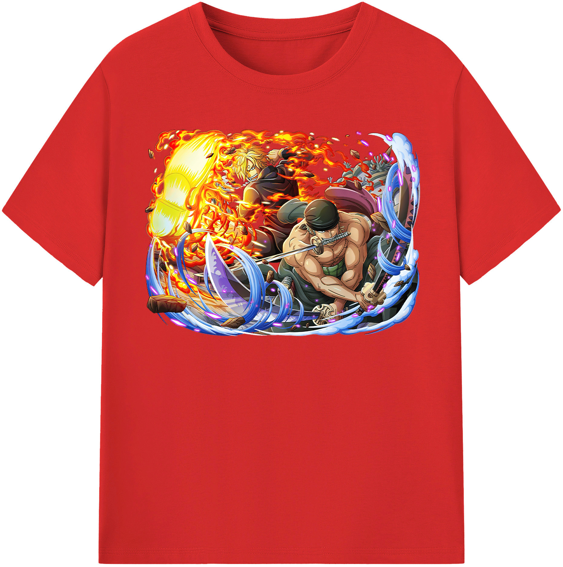 ワンピース ロロノア・ゾロ ONE PIECE Roronoa Zoro レディースカジュアルプリントTシャツ（綿100％）