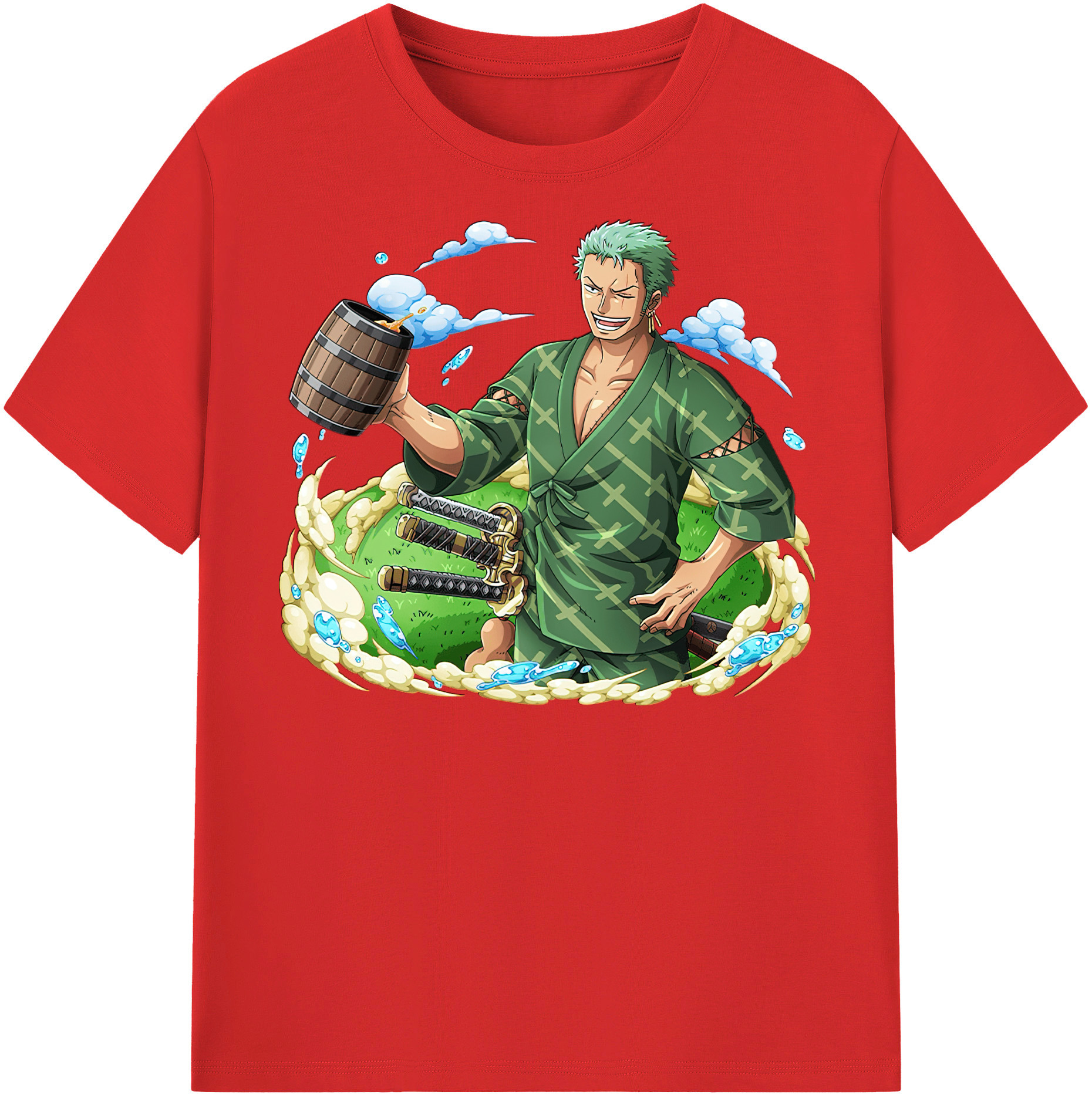 ワンピース ロロノア・ゾロ ONE PIECE Roronoa Zoro レディースカジュアルプリントTシャツ（綿100％）