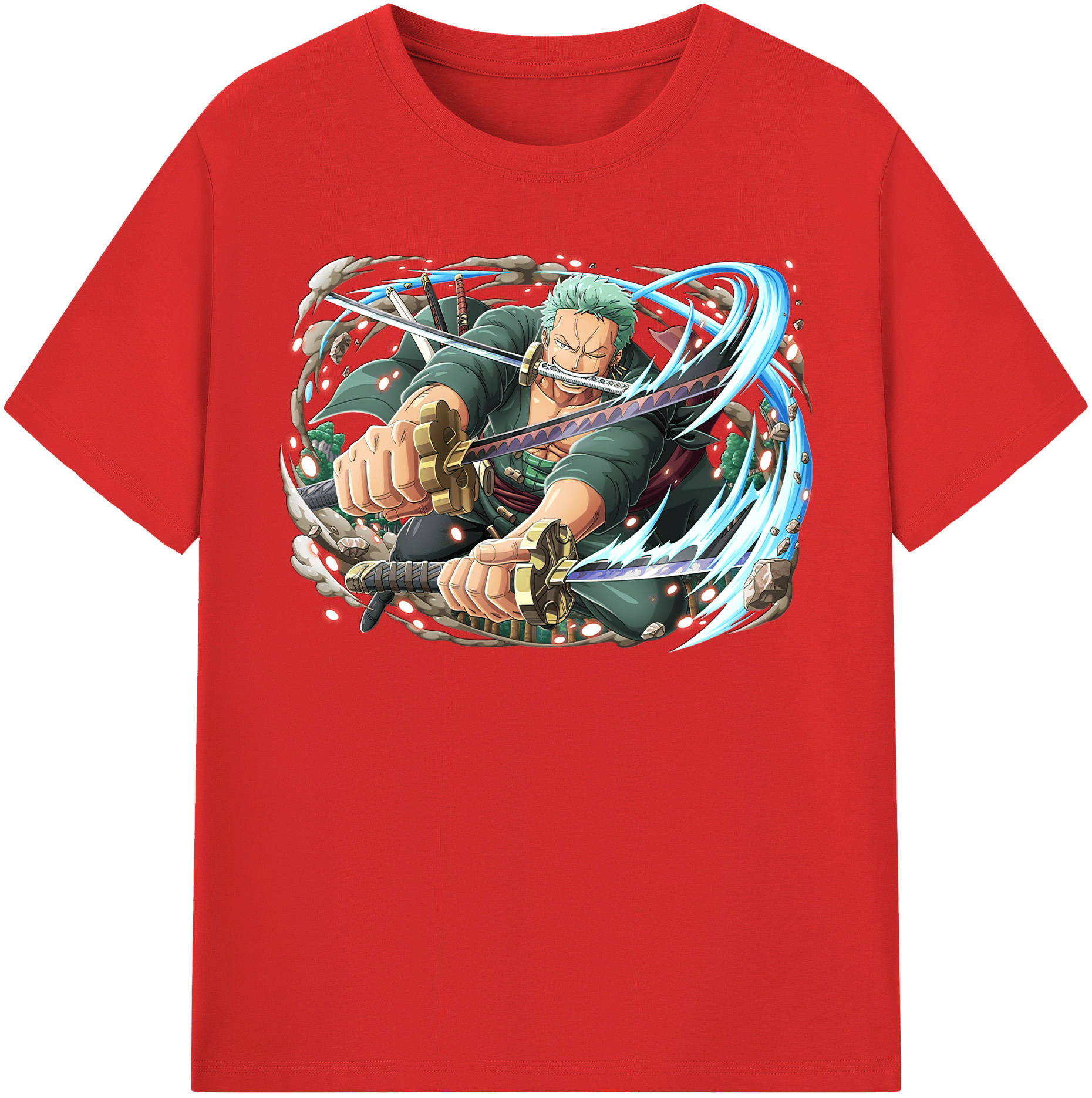 ワンピース ロロノア・ゾロ ONE PIECE Roronoa Zoro レディースカジュアルプリントTシャツ（綿100％）