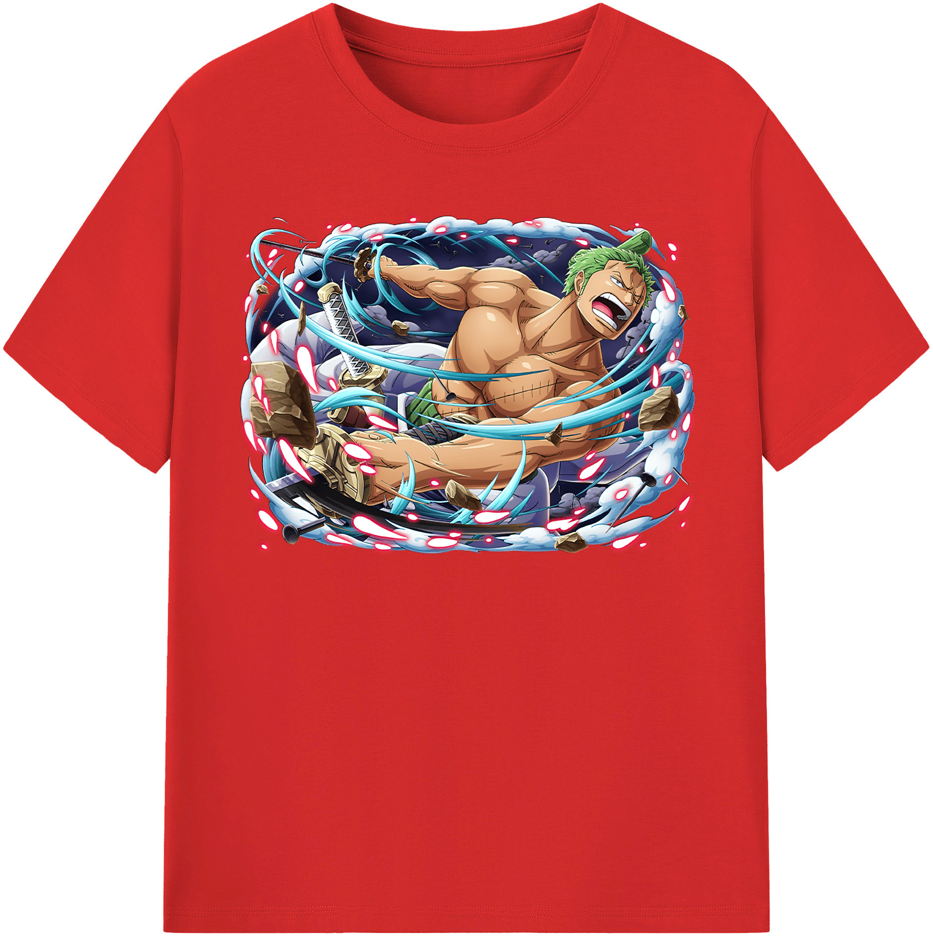 ワンピース ロロノア・ゾロ ONE PIECE Roronoa Zoro レディースカジュアルプリントTシャツ（綿100％）