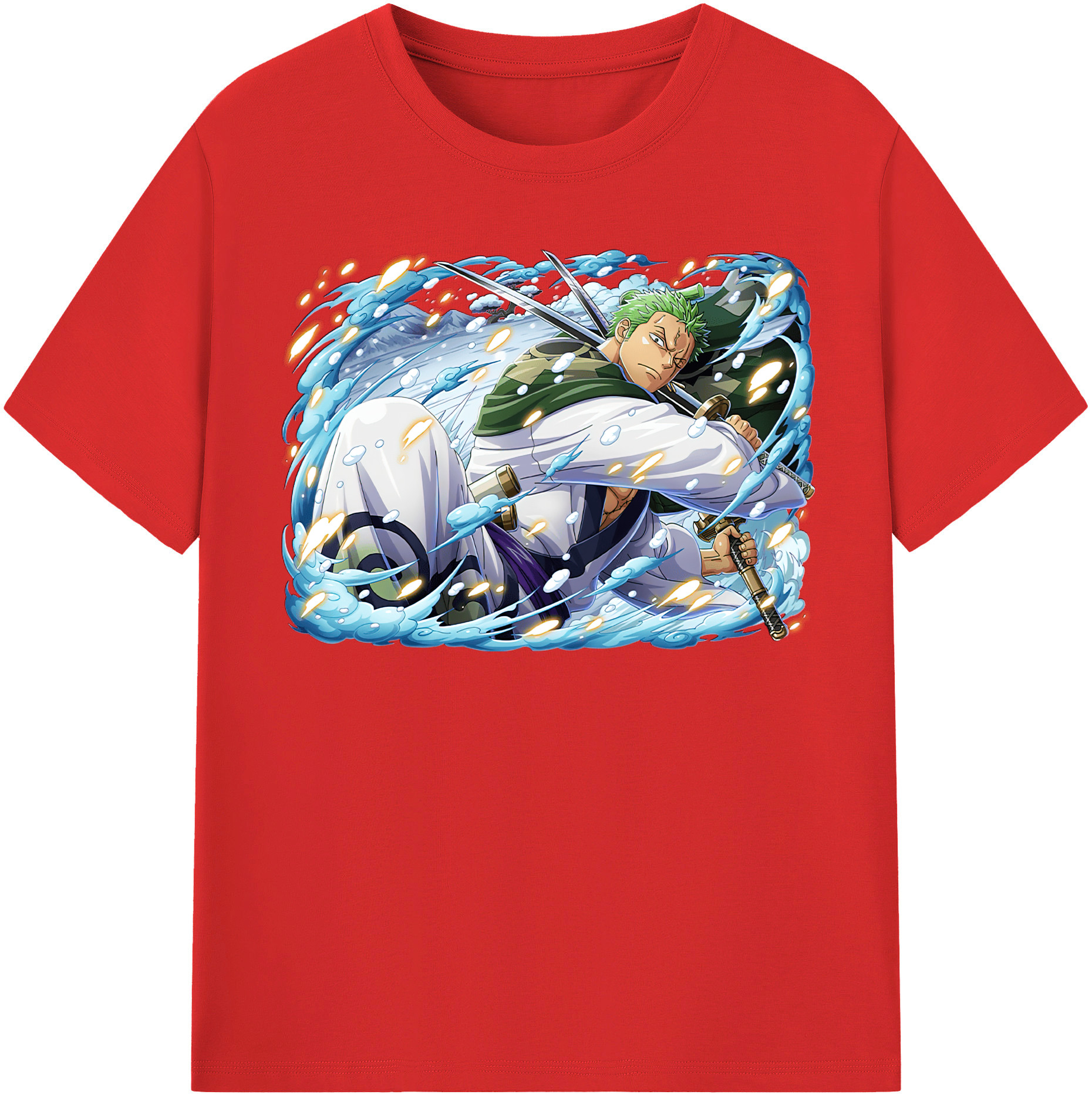 ワンピース ロロノア・ゾロ ONE PIECE Roronoa Zoro レディースカジュアルプリントTシャツ（綿100％）