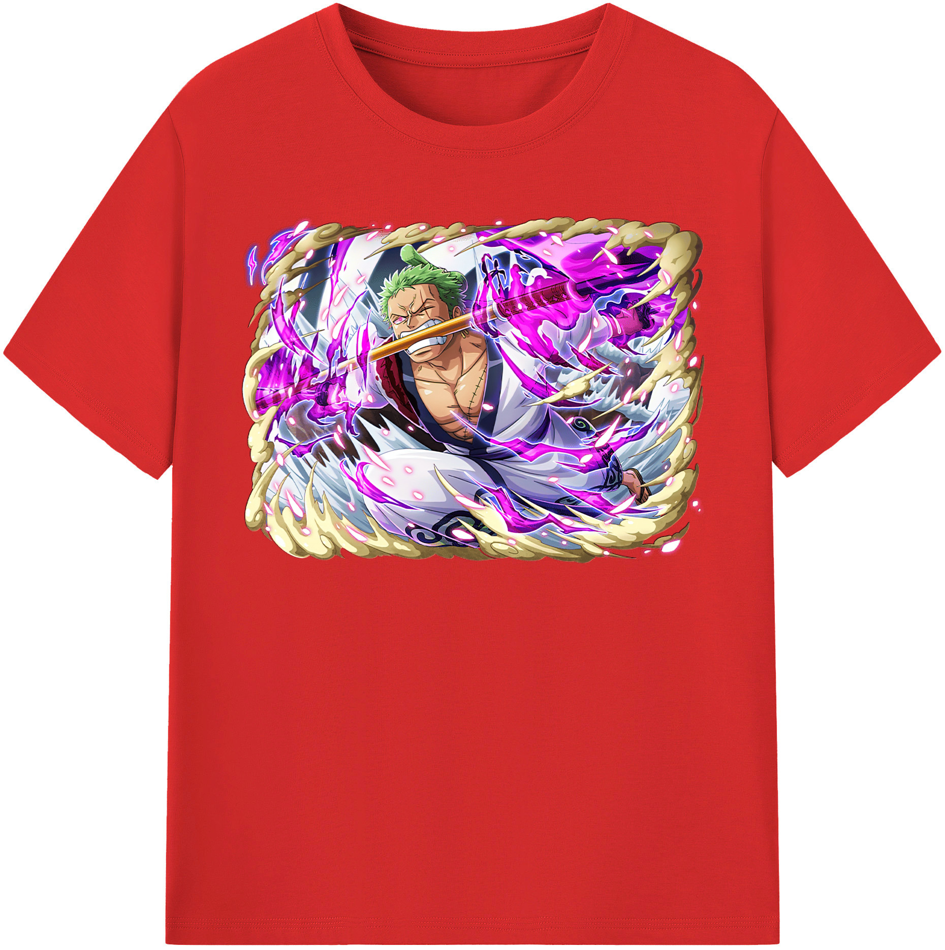 ワンピース ロロノア・ゾロ ONE PIECE Roronoa Zoro レディースカジュアルプリントTシャツ（綿100％）