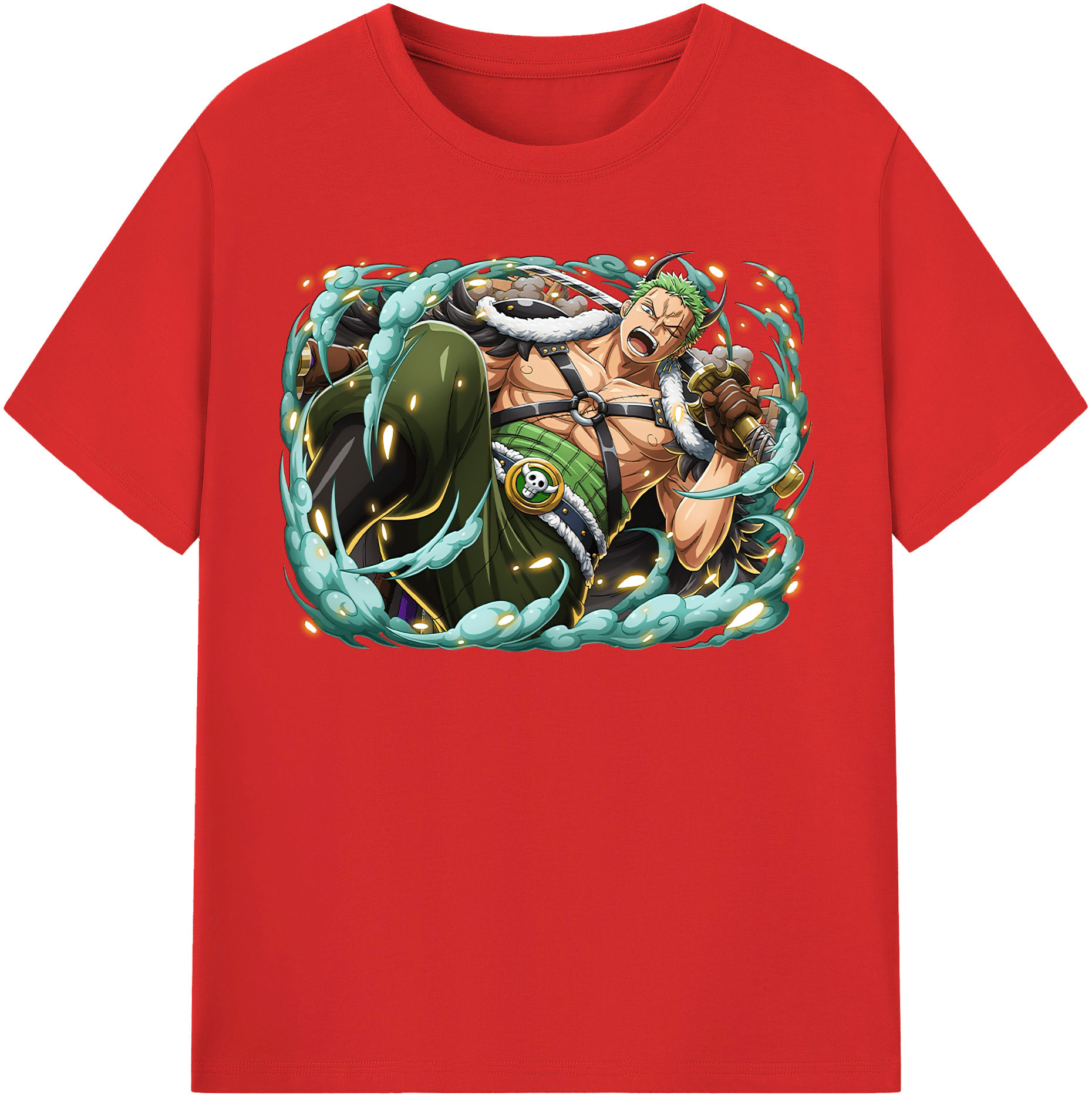 ワンピース ロロノア・ゾロ ONE PIECE Roronoa Zoro レディースカジュアルプリントTシャツ（綿100％）
