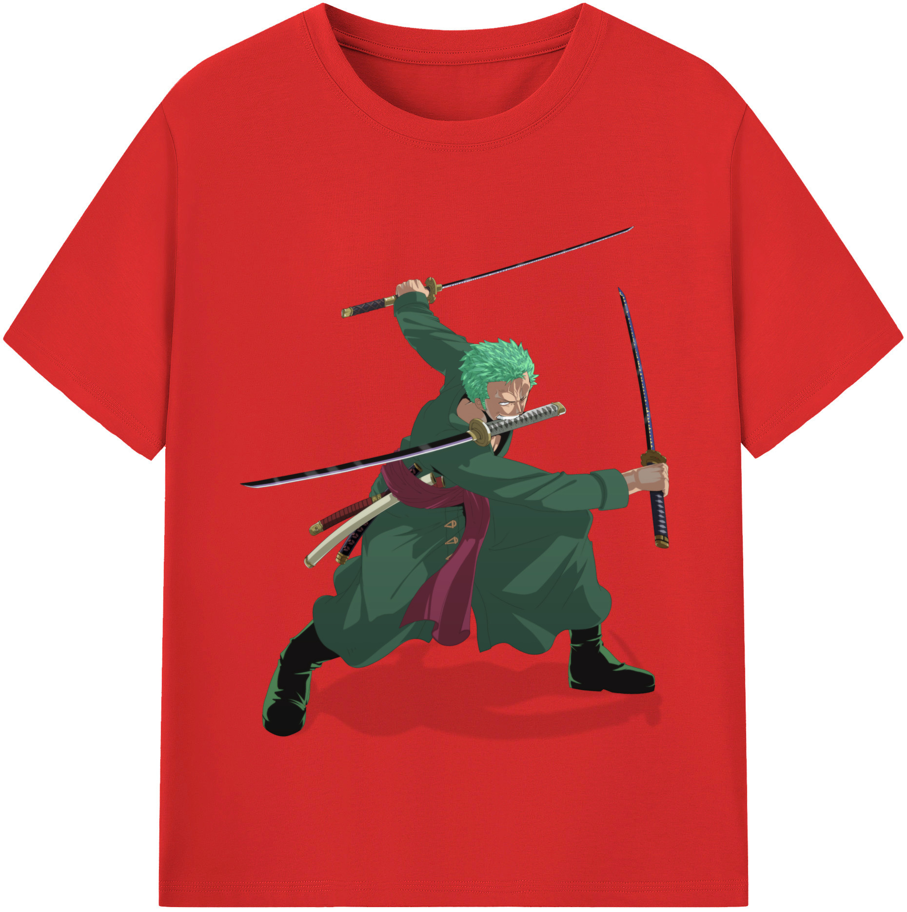 ワンピース ロロノア・ゾロ ONE PIECE Roronoa Zoro レディースカジュアルプリントTシャツ（綿100％）