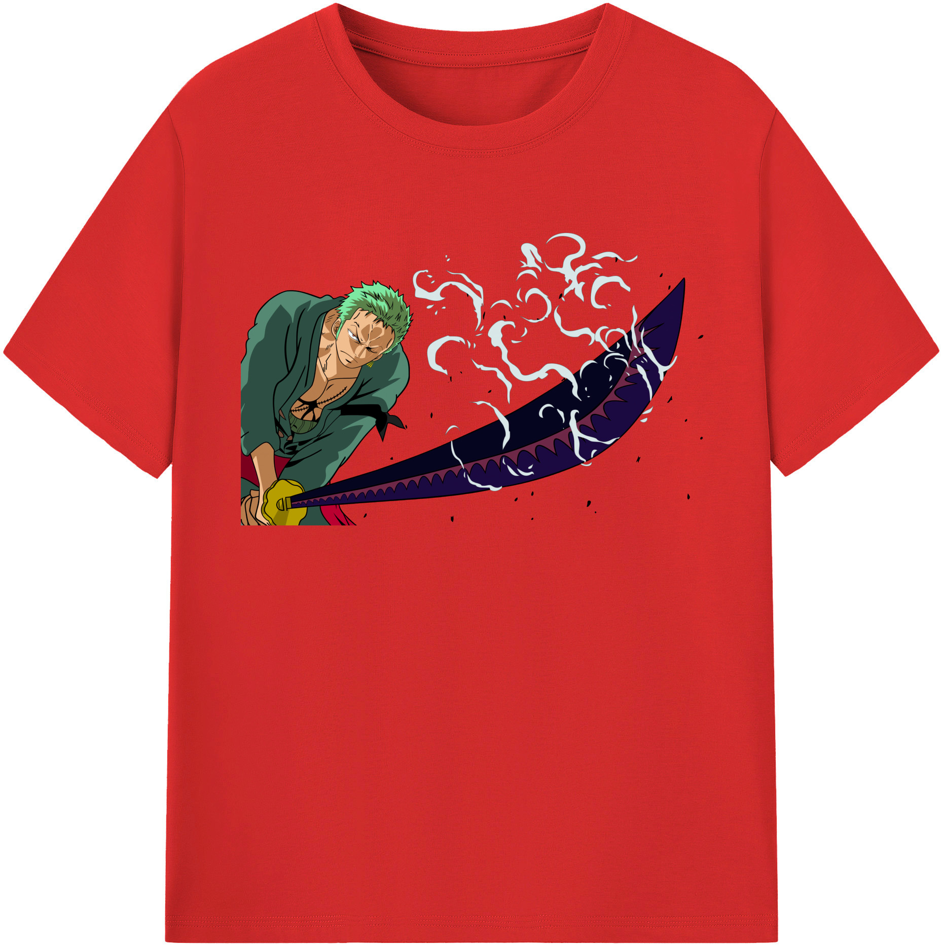 ワンピース ロロノア・ゾロ ONE PIECE Roronoa Zoro レディースカジュアルプリントTシャツ（綿100％）