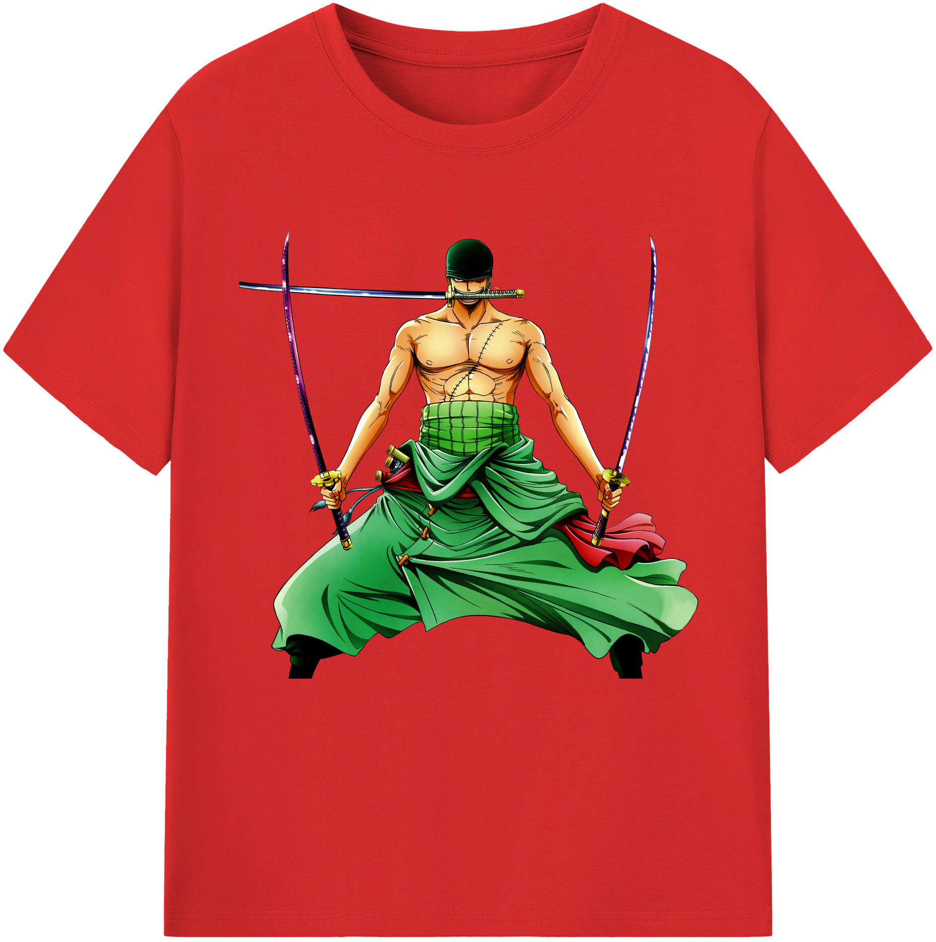 ワンピース ロロノア・ゾロ ONE PIECE Roronoa Zoro レディースカジュアルプリントTシャツ（綿100％）