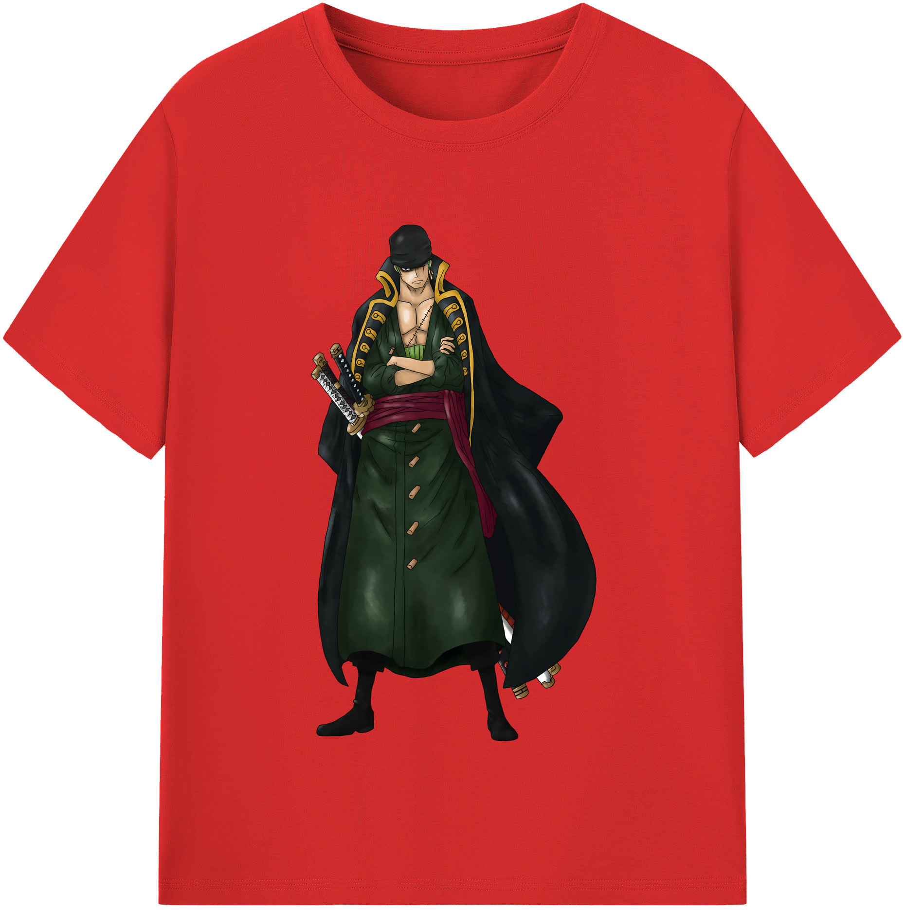 ワンピース ロロノア・ゾロ ONE PIECE Roronoa Zoro レディースカジュアルプリントTシャツ（綿100％）