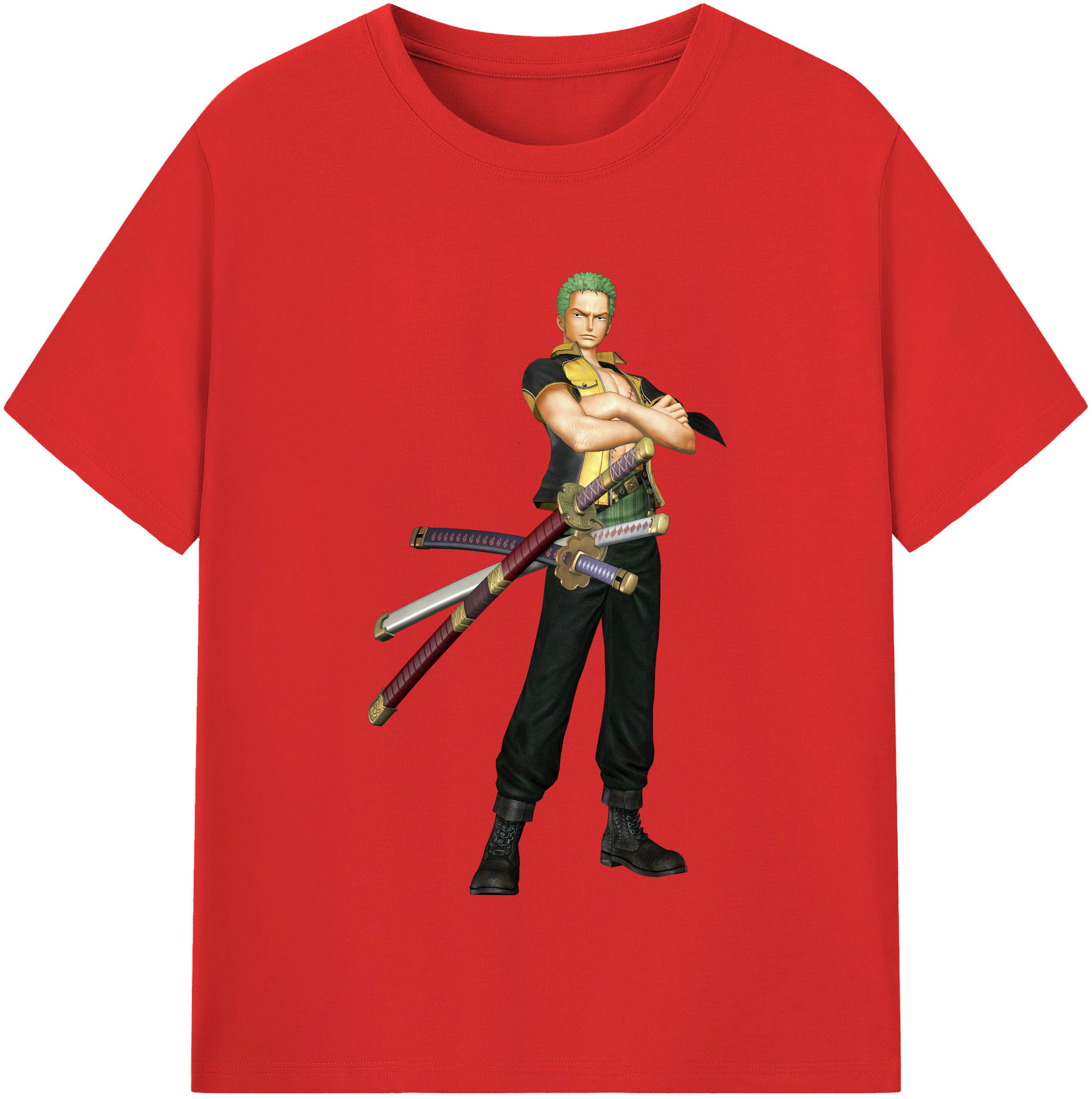 ワンピース ロロノア・ゾロ ONE PIECE Roronoa Zoro レディースカジュアルプリントTシャツ（綿100％）