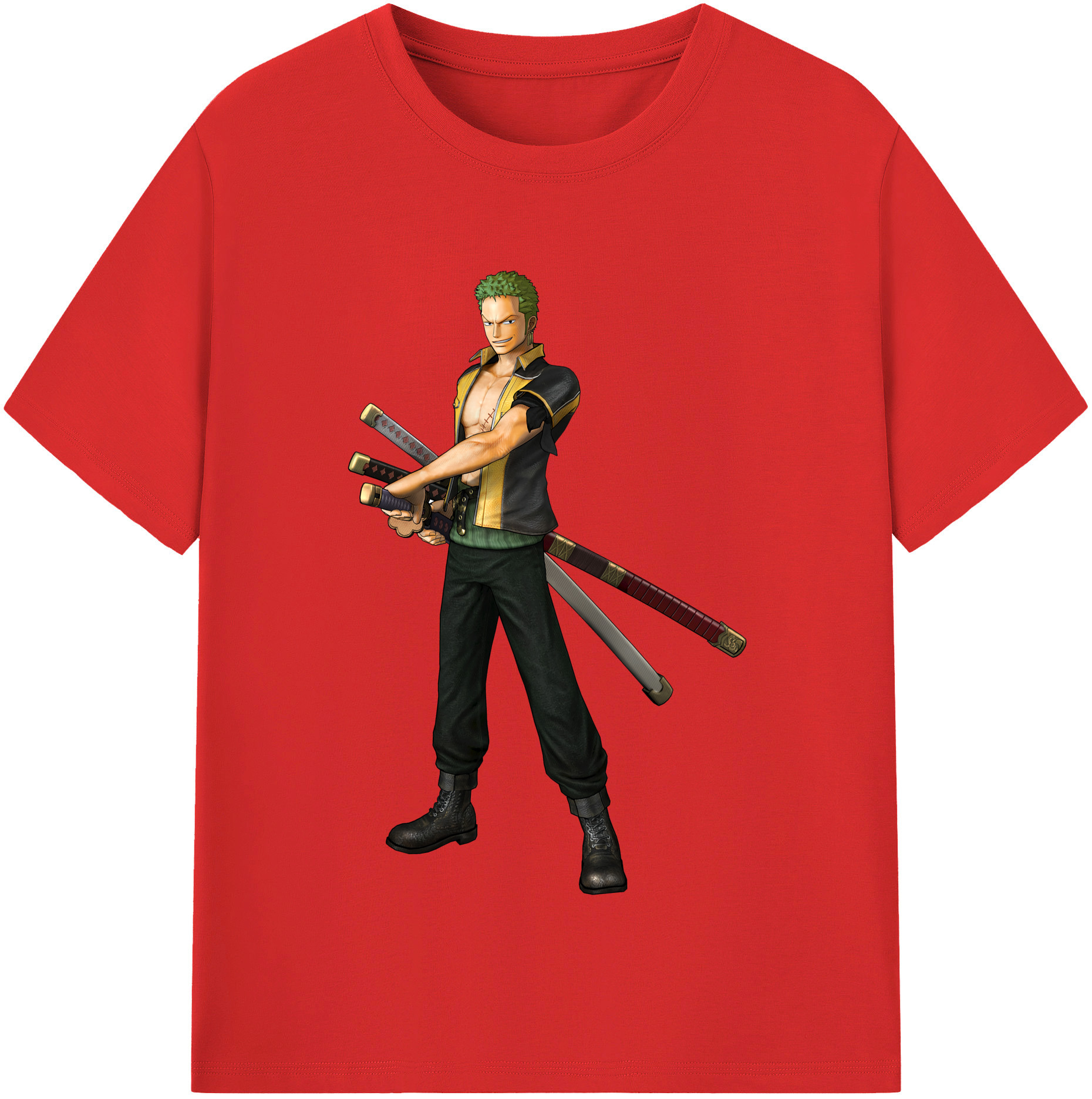 ワンピース ロロノア・ゾロ ONE PIECE Roronoa Zoro レディースカジュアルプリントTシャツ（綿100％）