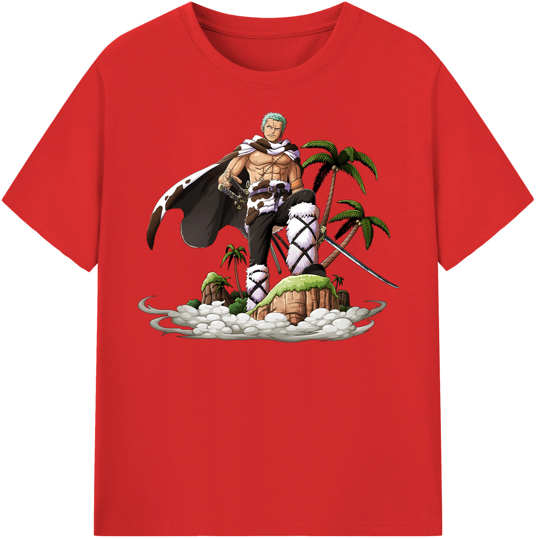 ワンピース ロロノア・ゾロ ONE PIECE Roronoa Zoro レディースカジュアルプリントTシャツ（綿100％）