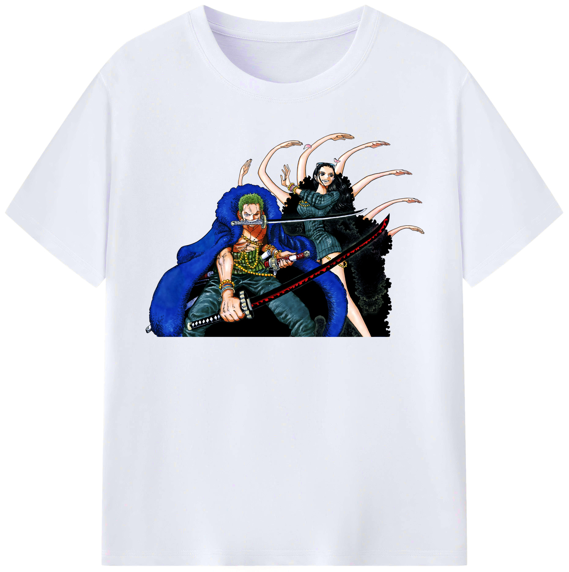 ワンピース ロロノア・ゾロ ONE PIECE Roronoa Zoro レディースカジュアルプリントTシャツ（綿100％）