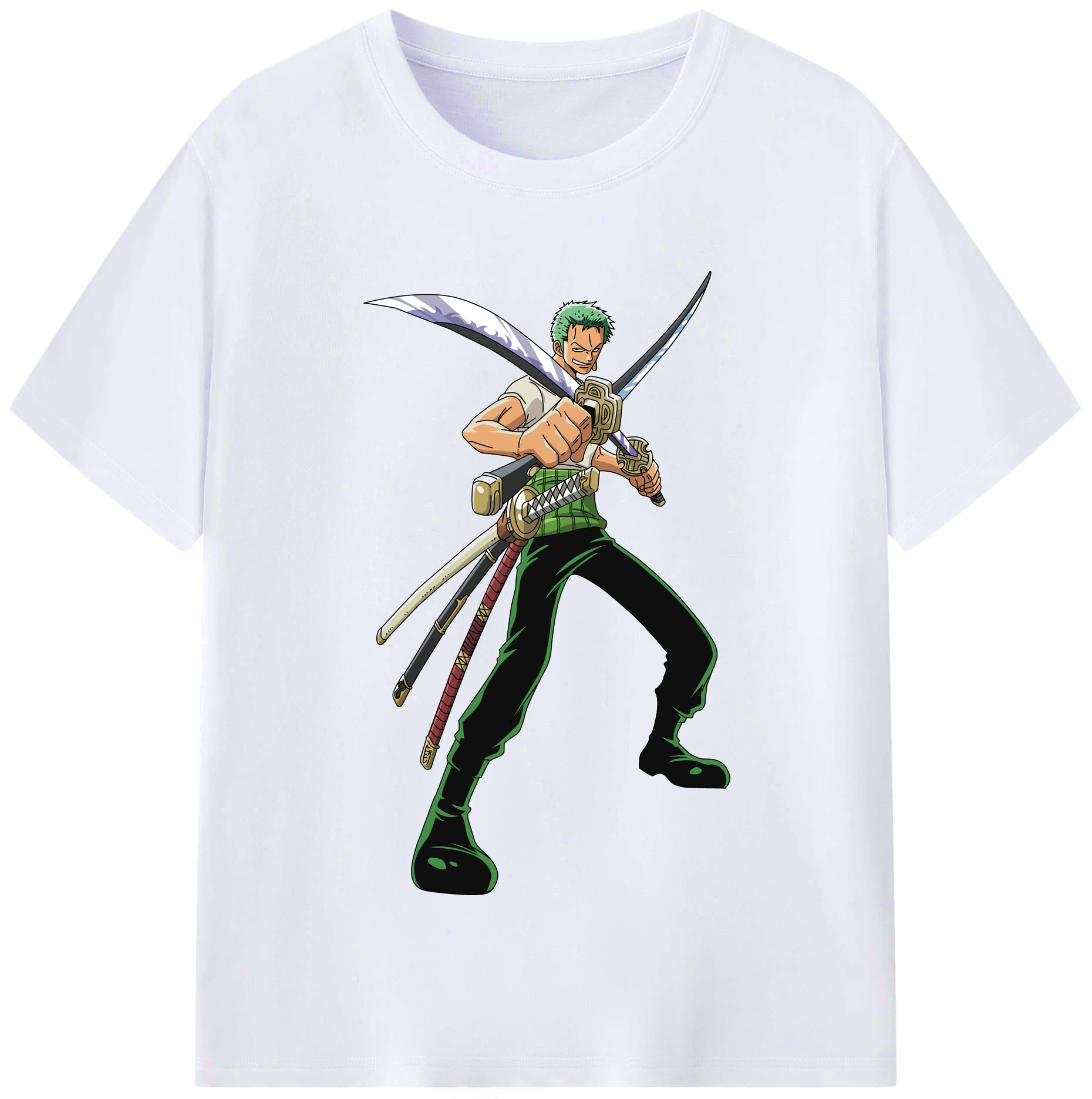 ワンピース ロロノア・ゾロ ONE PIECE Roronoa Zoro レディースカジュアルプリントTシャツ（綿100％）